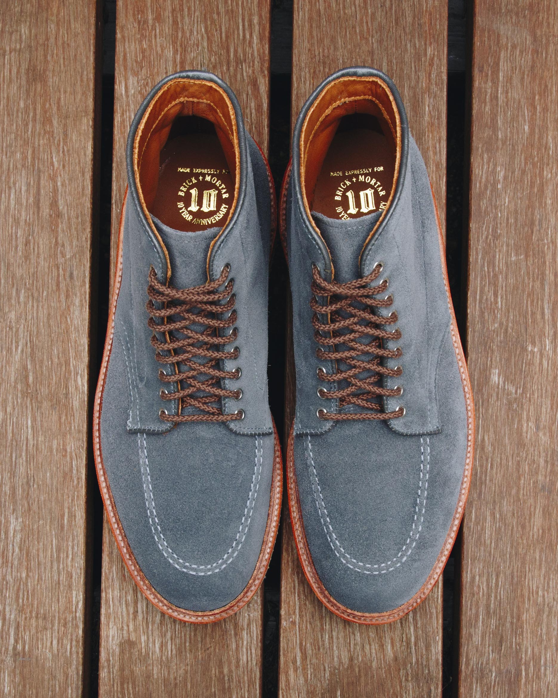"Ricky" Indy Boot in Lead Gray Suede, Trubalance Last
