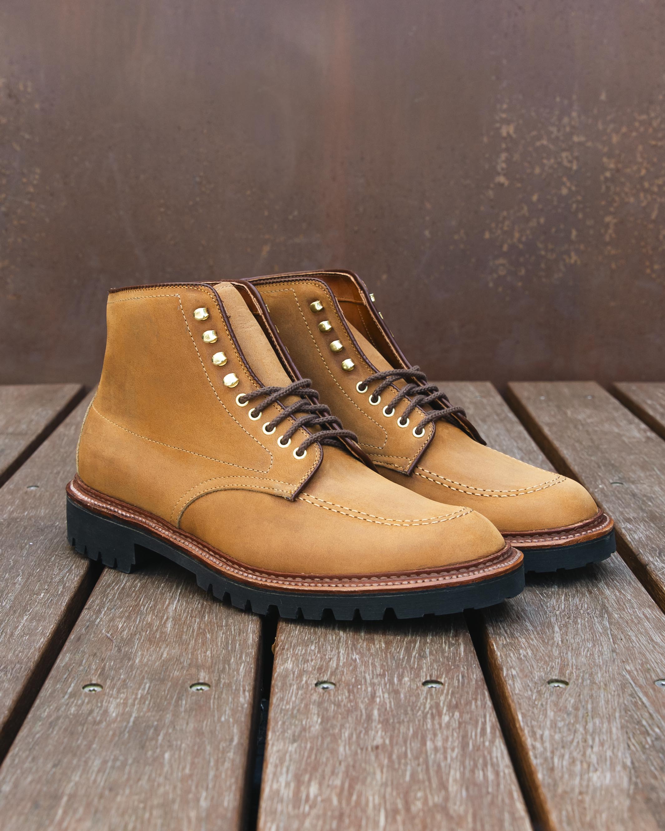 "Wanderlust" Indy Boot in Tan Smooth Chamois, Trubalance Last