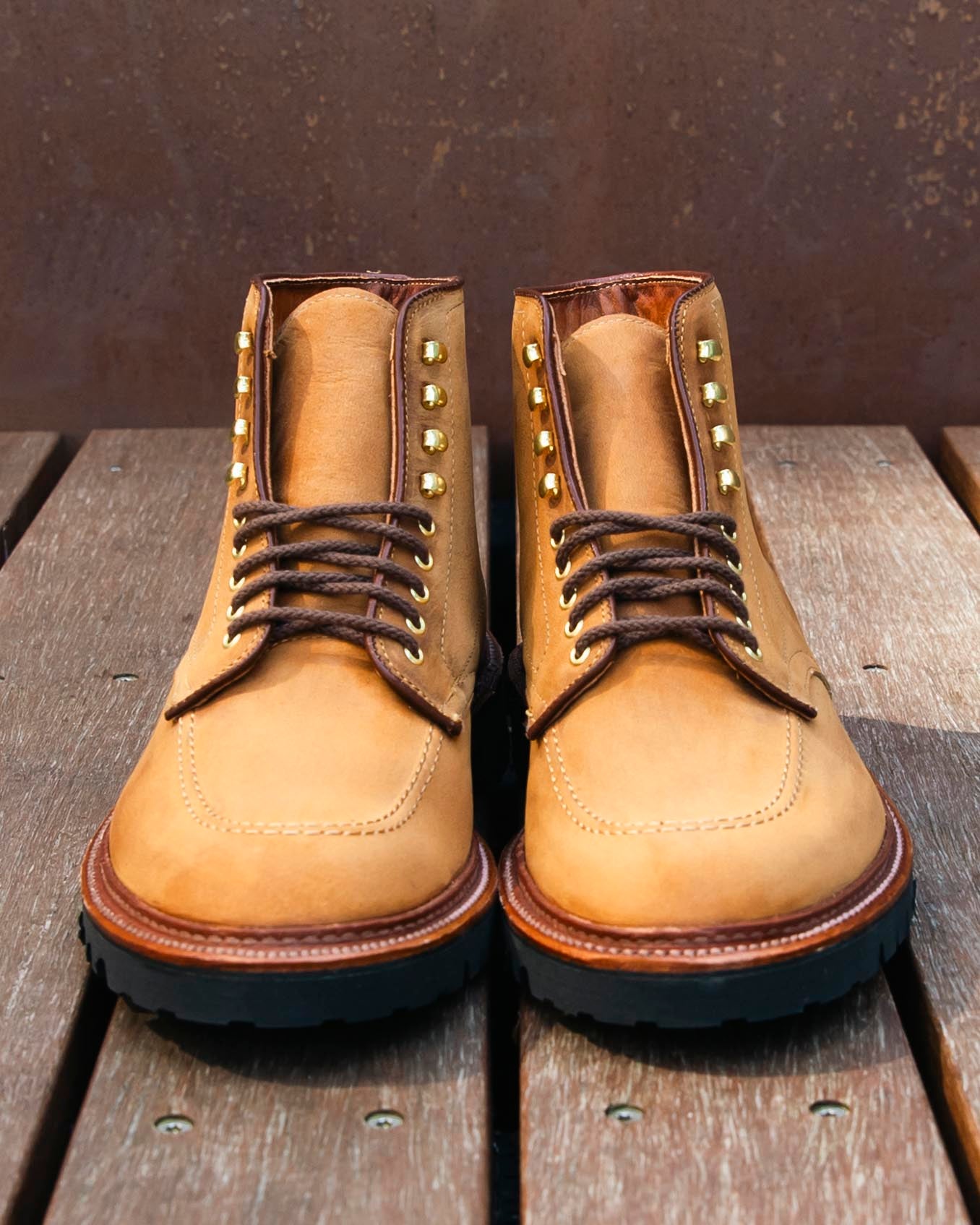 "Wanderlust" Indy Boot in Tan Smooth Chamois, Trubalance Last
