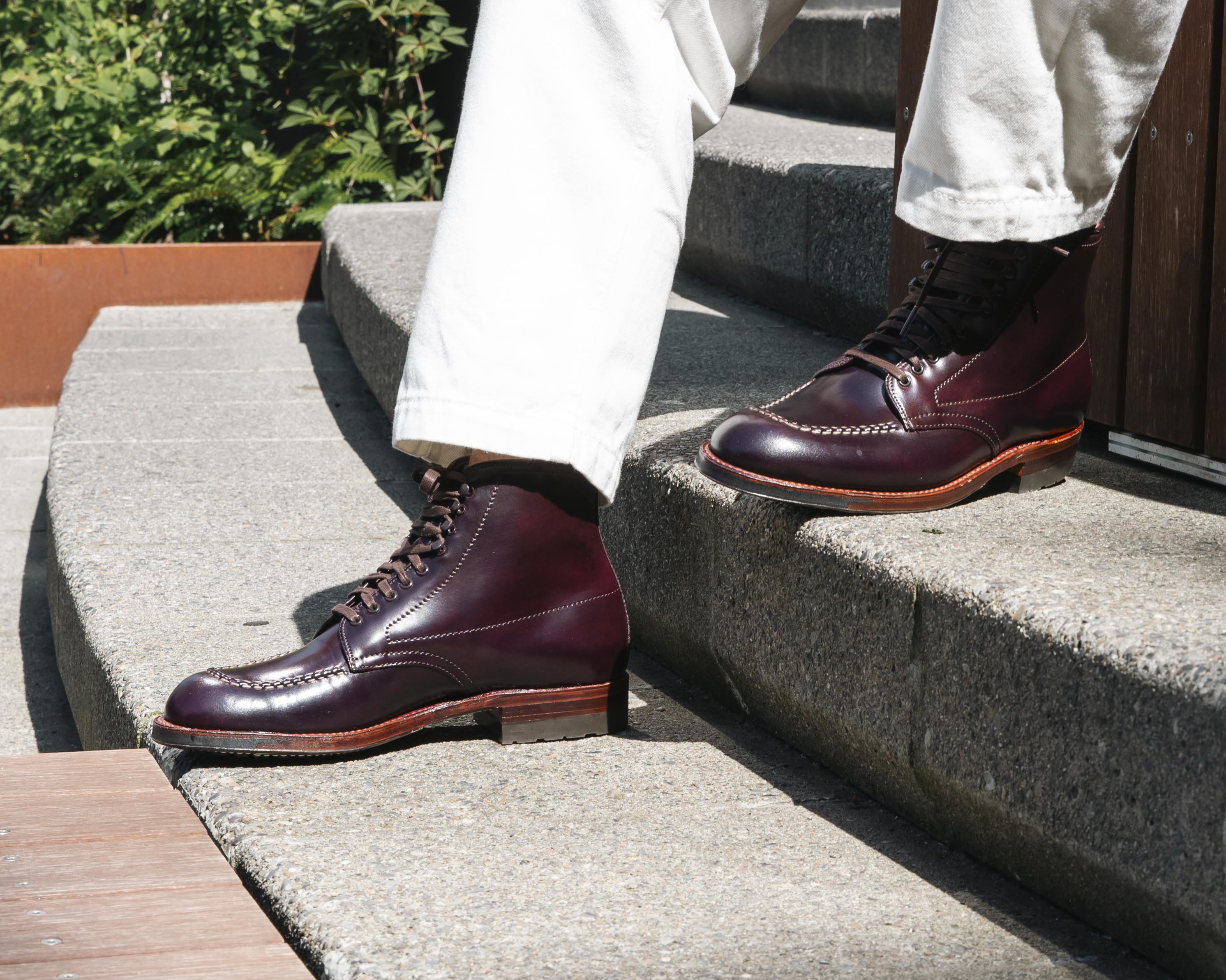 "Monarch" Handsewn Indy Boot in Color 8 Shell Cordovan, Trubalance Last