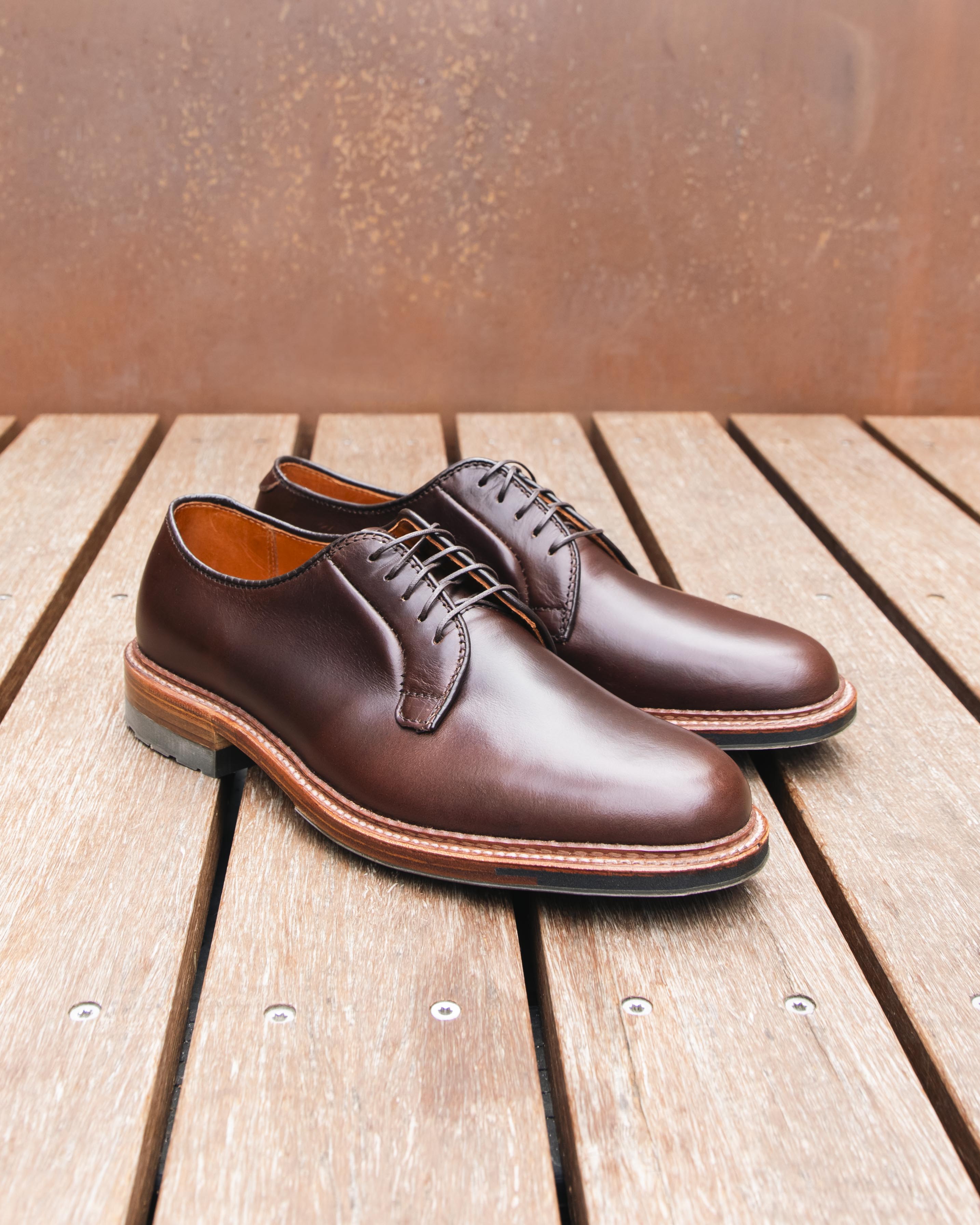 "Town & Country" Plain Toe Blucher in Brown Chromexcel, Barrie Last