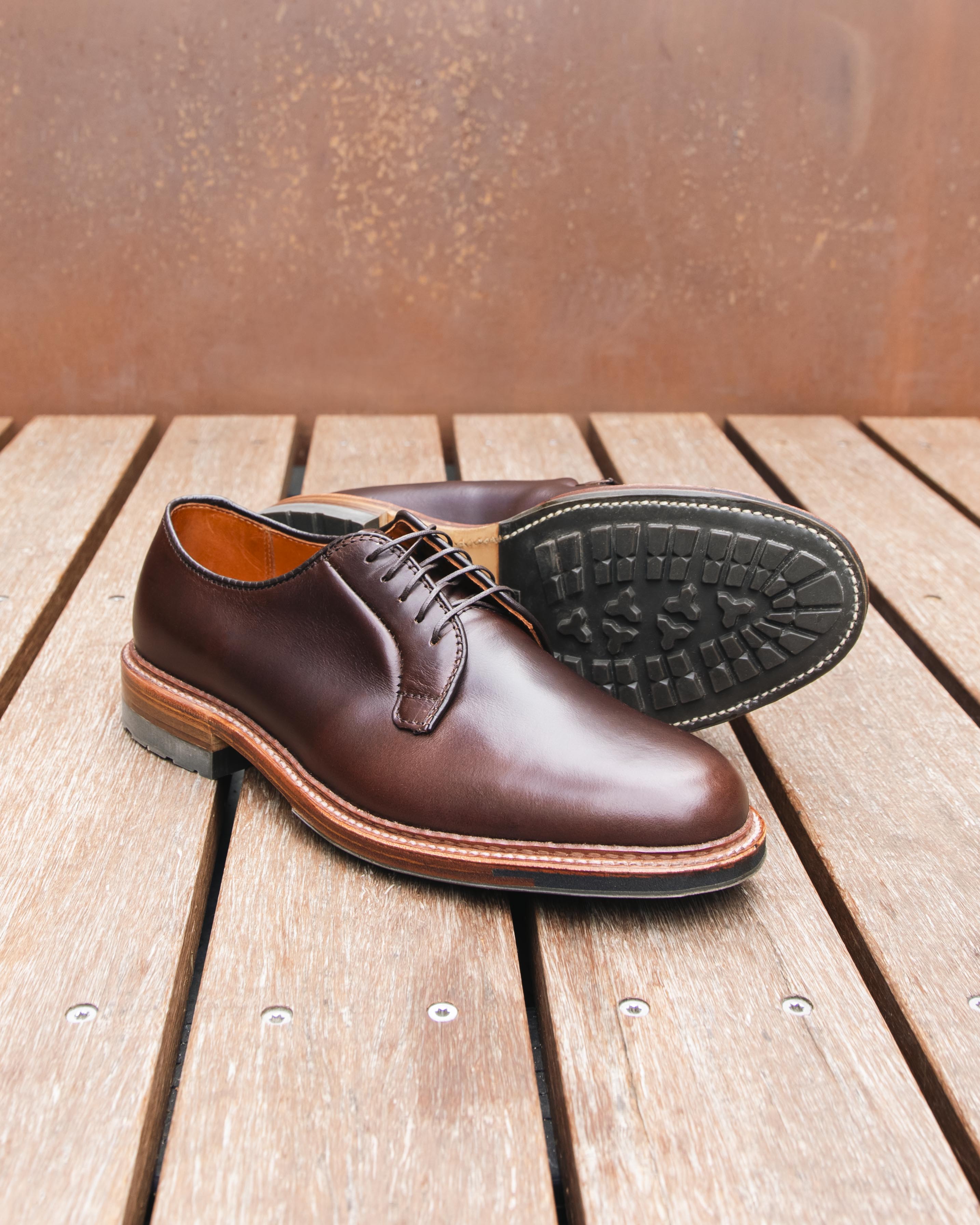 "Town & Country" Plain Toe Blucher in Brown Chromexcel, Barrie Last