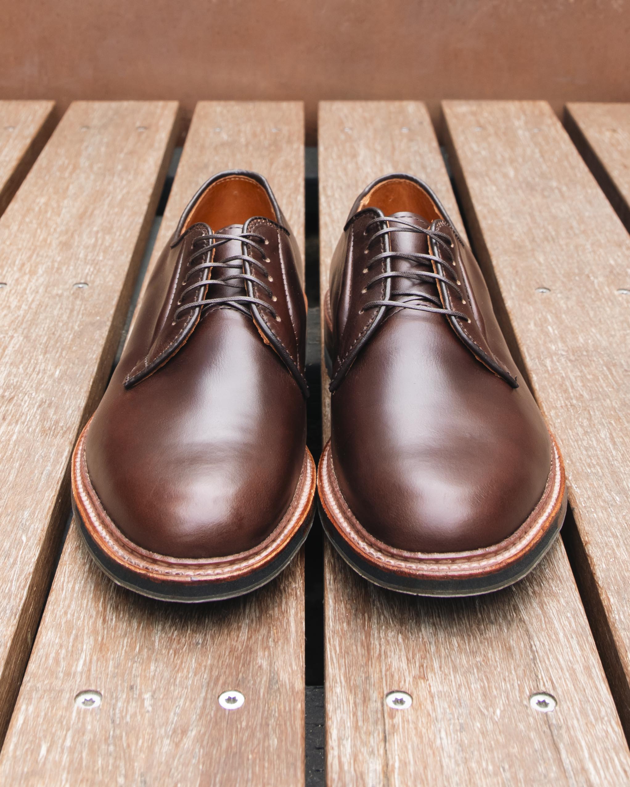 "Town & Country" Plain Toe Blucher in Brown Chromexcel, Barrie Last