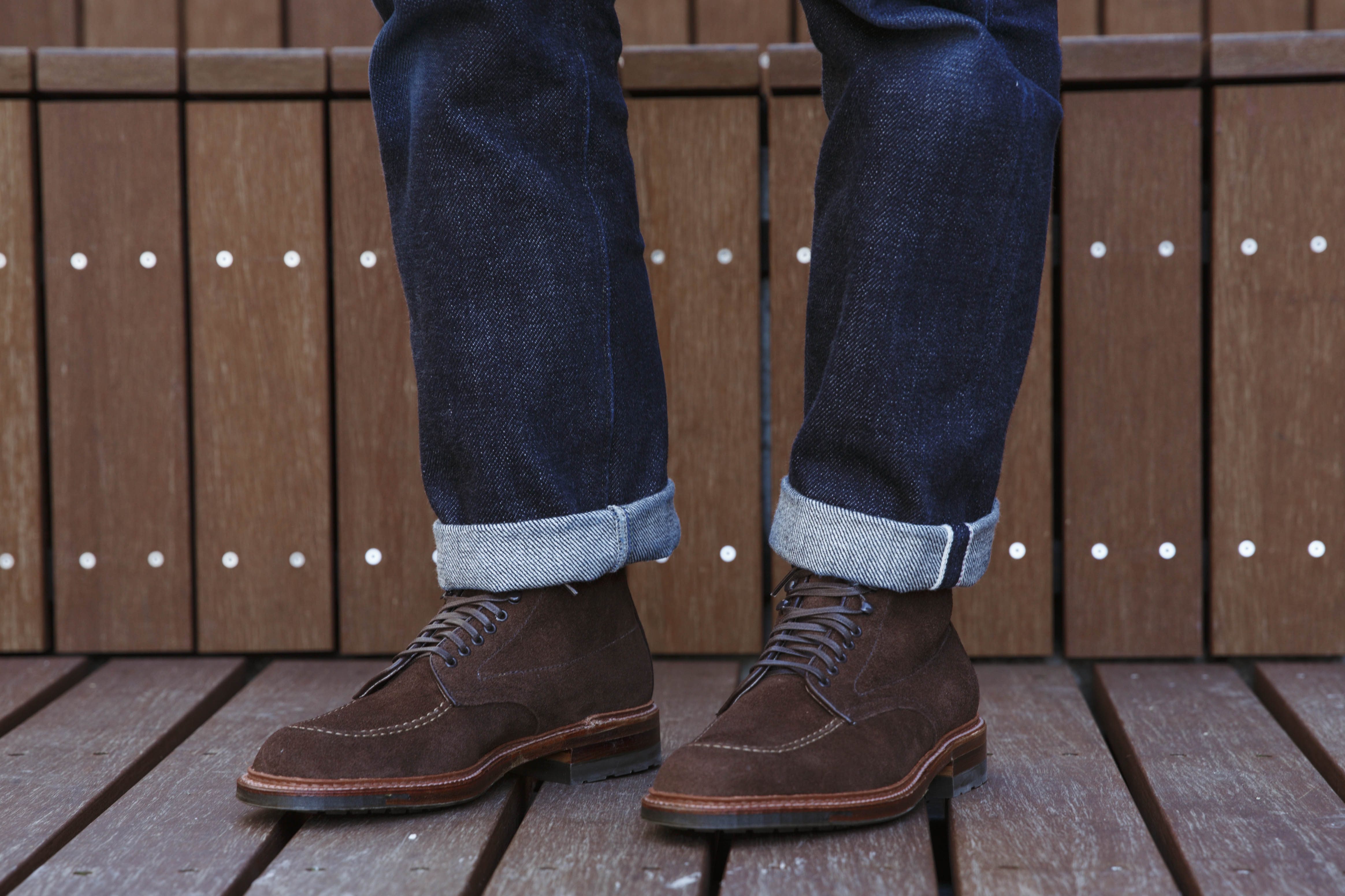 "Newport" Indy Boot in Humus Brown Suede, Trubalance Last