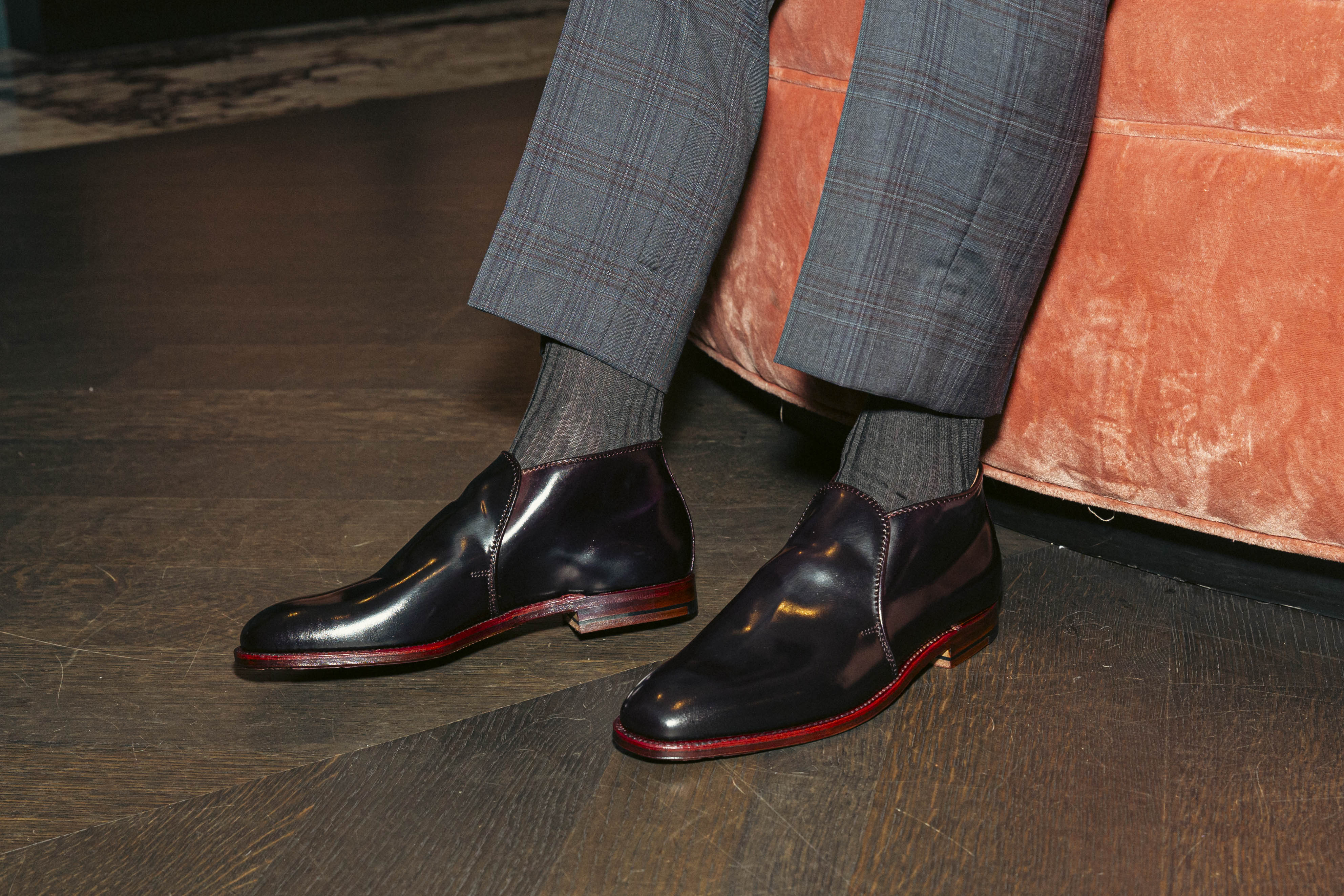"Paramount" Slip-On Chukka Boot in Color 8 Shell Cordovan, Plaza Last