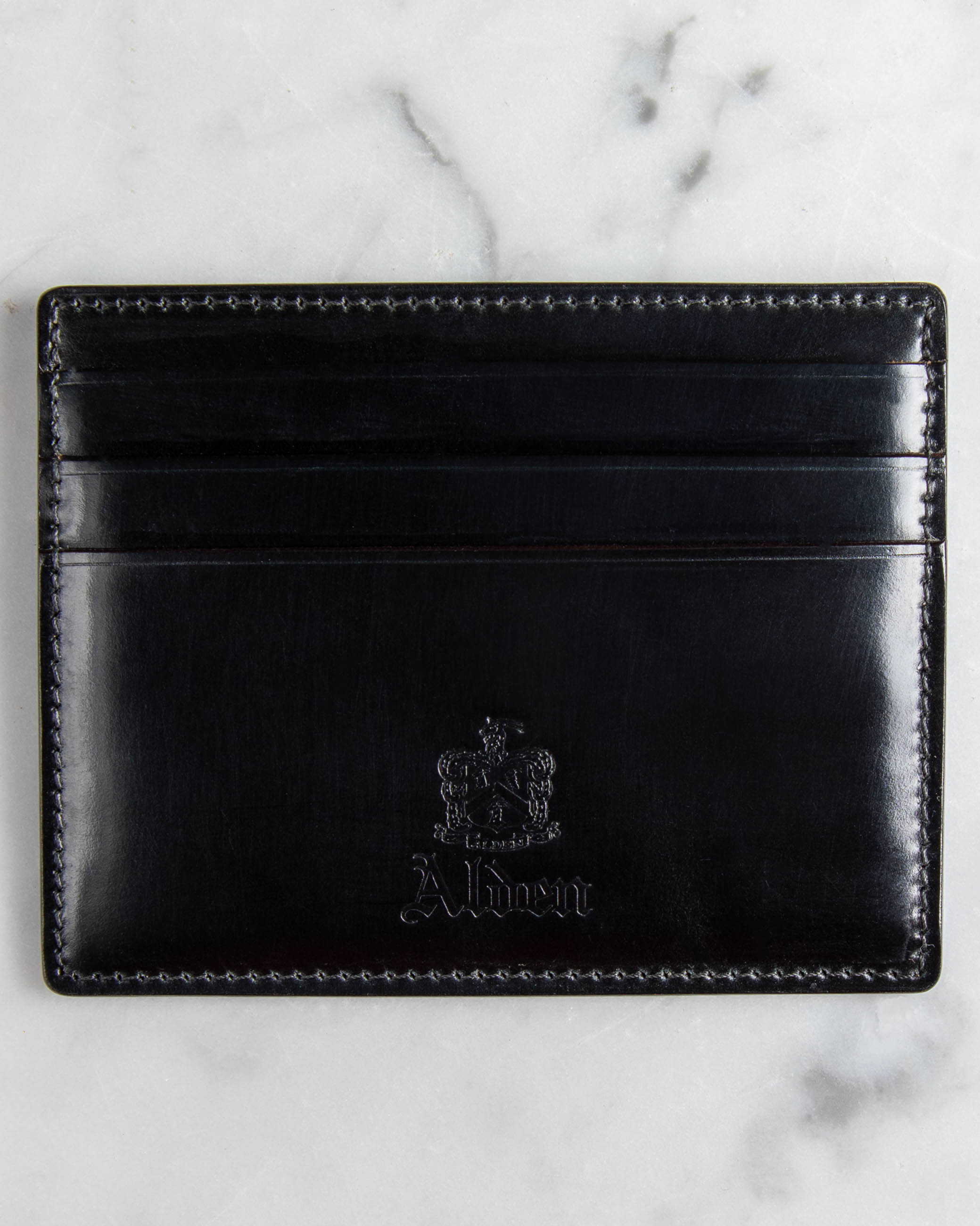 LG 6009 Black Shell Cordovan Credit Card Wallet