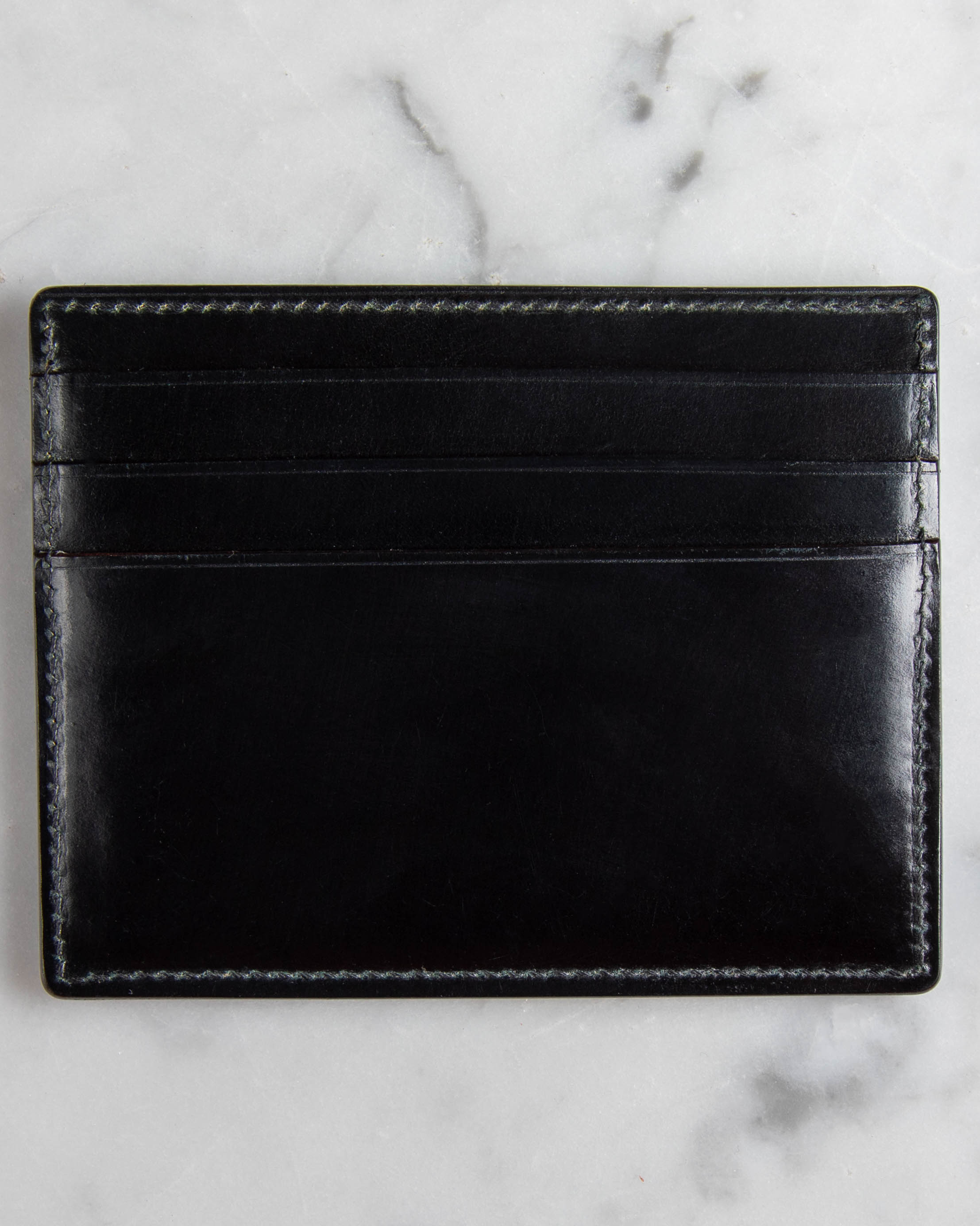 LG 6009 Black Shell Cordovan Credit Card Wallet