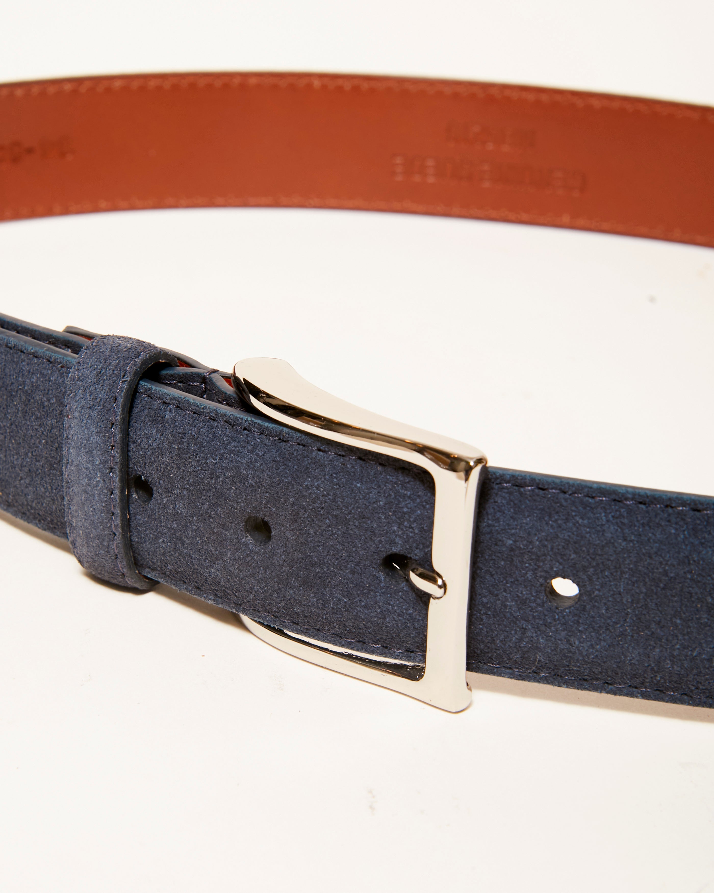 MB 5216 Navy Suede Belt 35mm