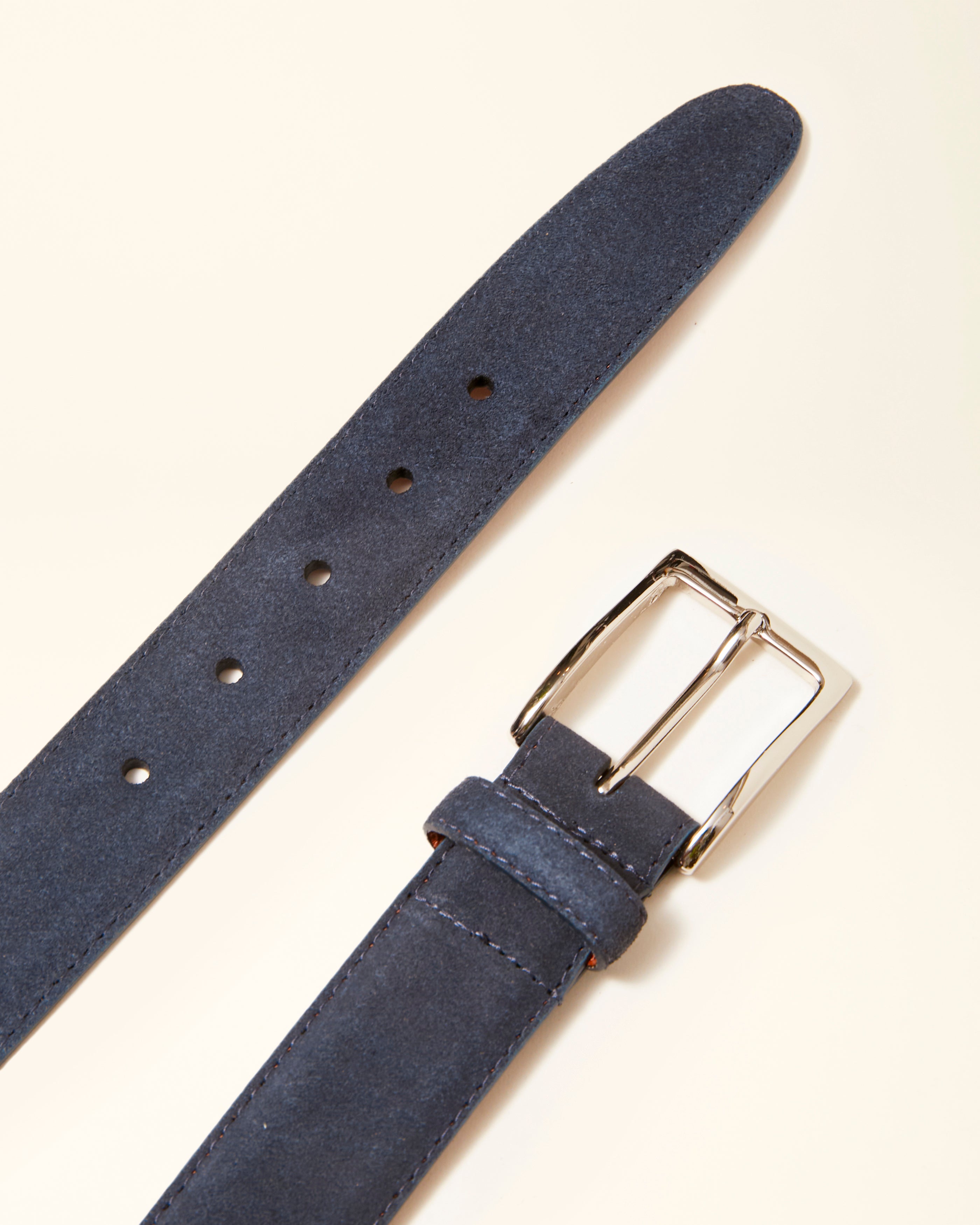 MB 5216 Navy Suede Belt 35mm