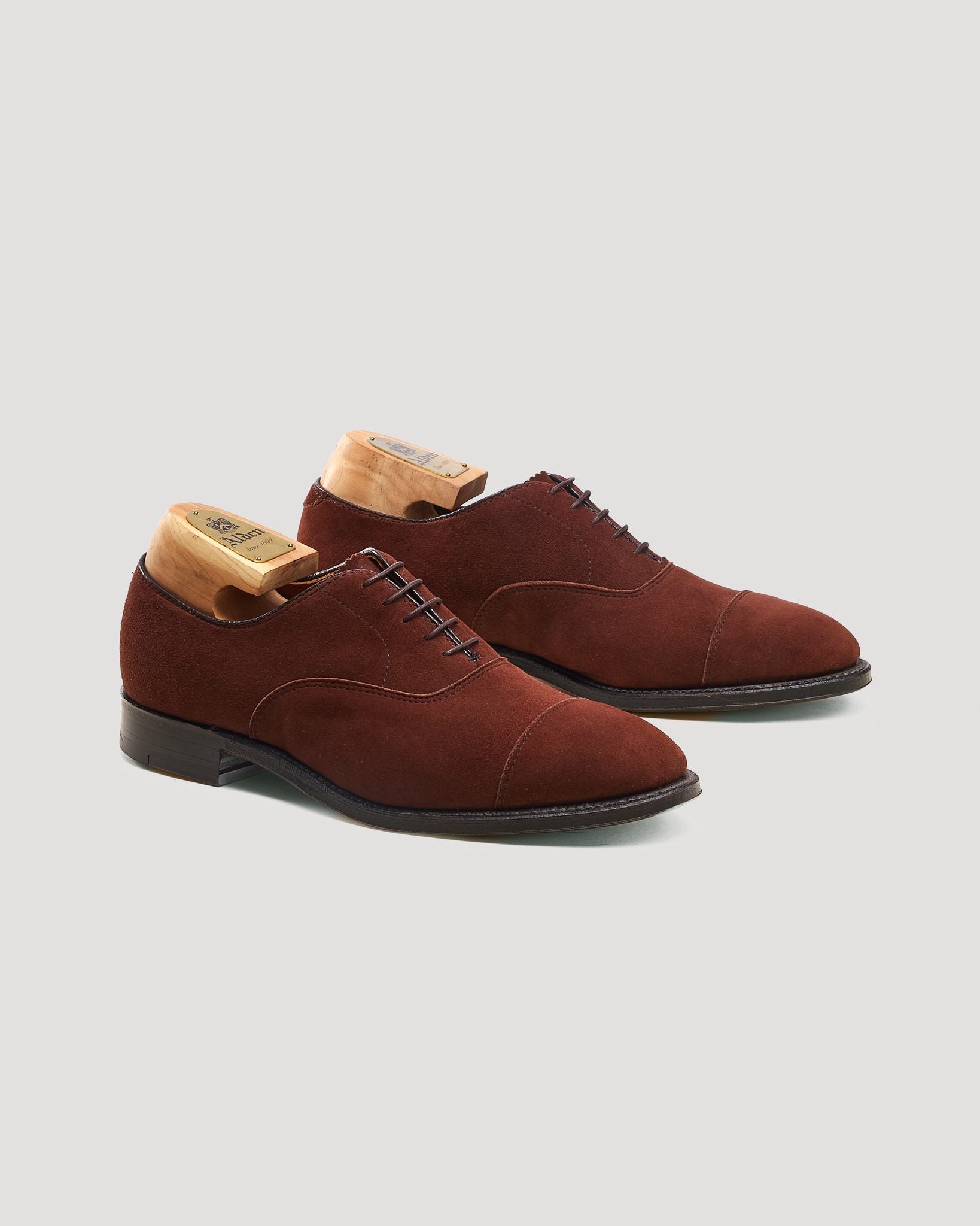 "Alister" Straight Tip Balmoral Oxford in Alamo Kid Suede, Hampton Last