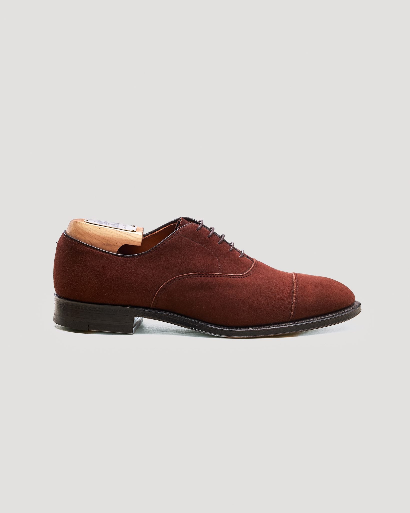 "Alister" Straight Tip Balmoral Oxford in Alamo Kid Suede, Hampton Last