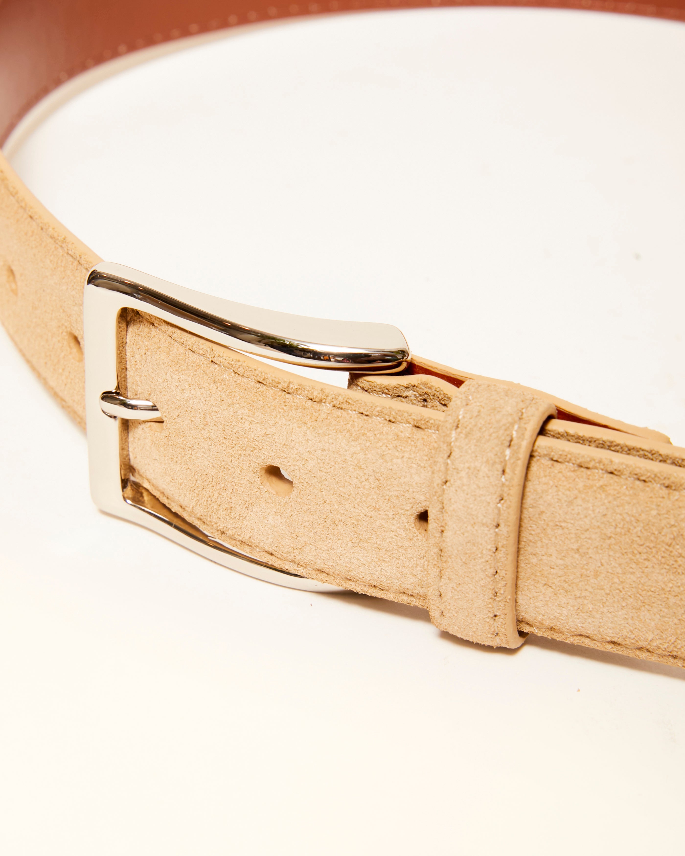 MB 5213 Tan Suede Belt 35mm