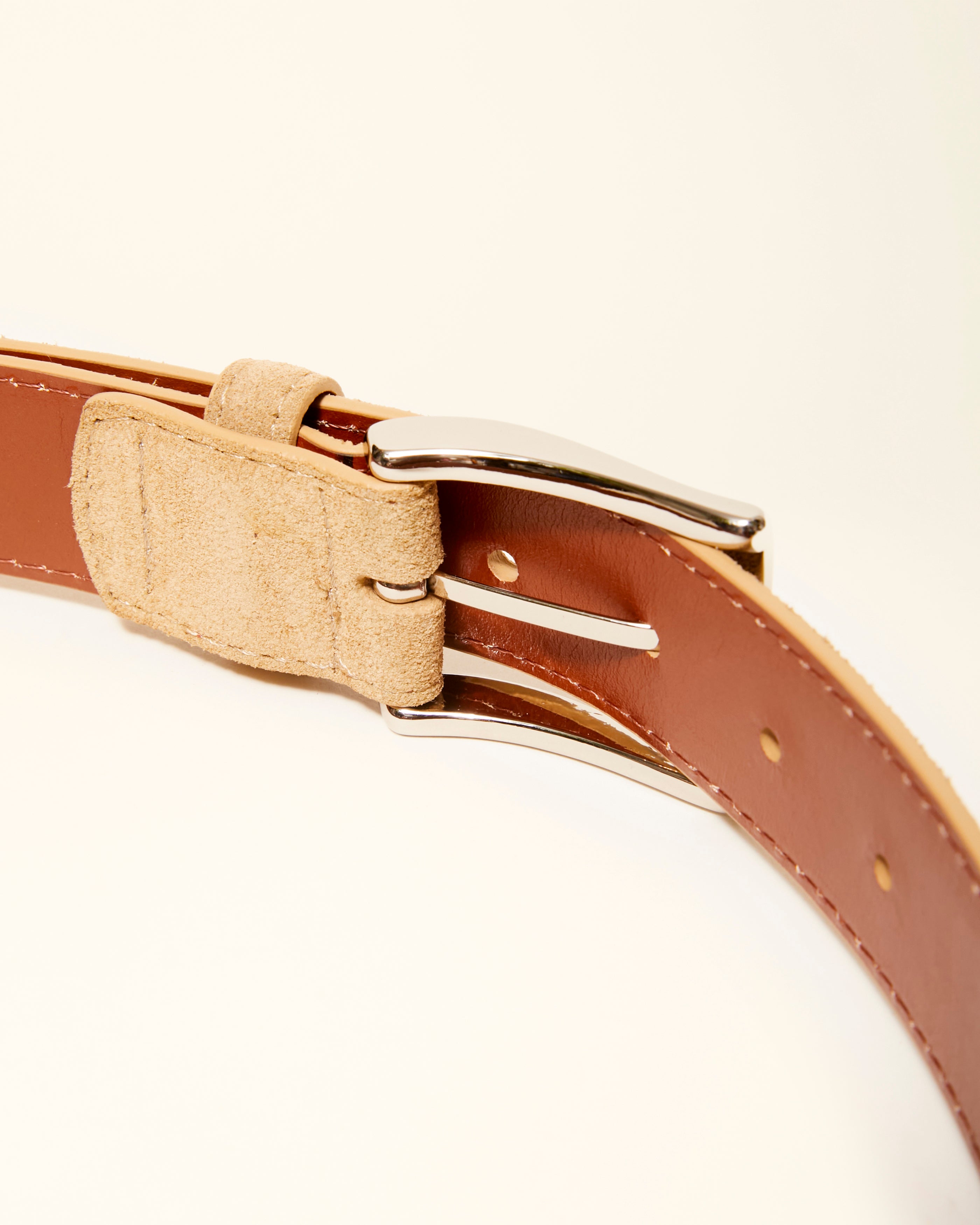 MB 5213 Tan Suede Belt 35mm