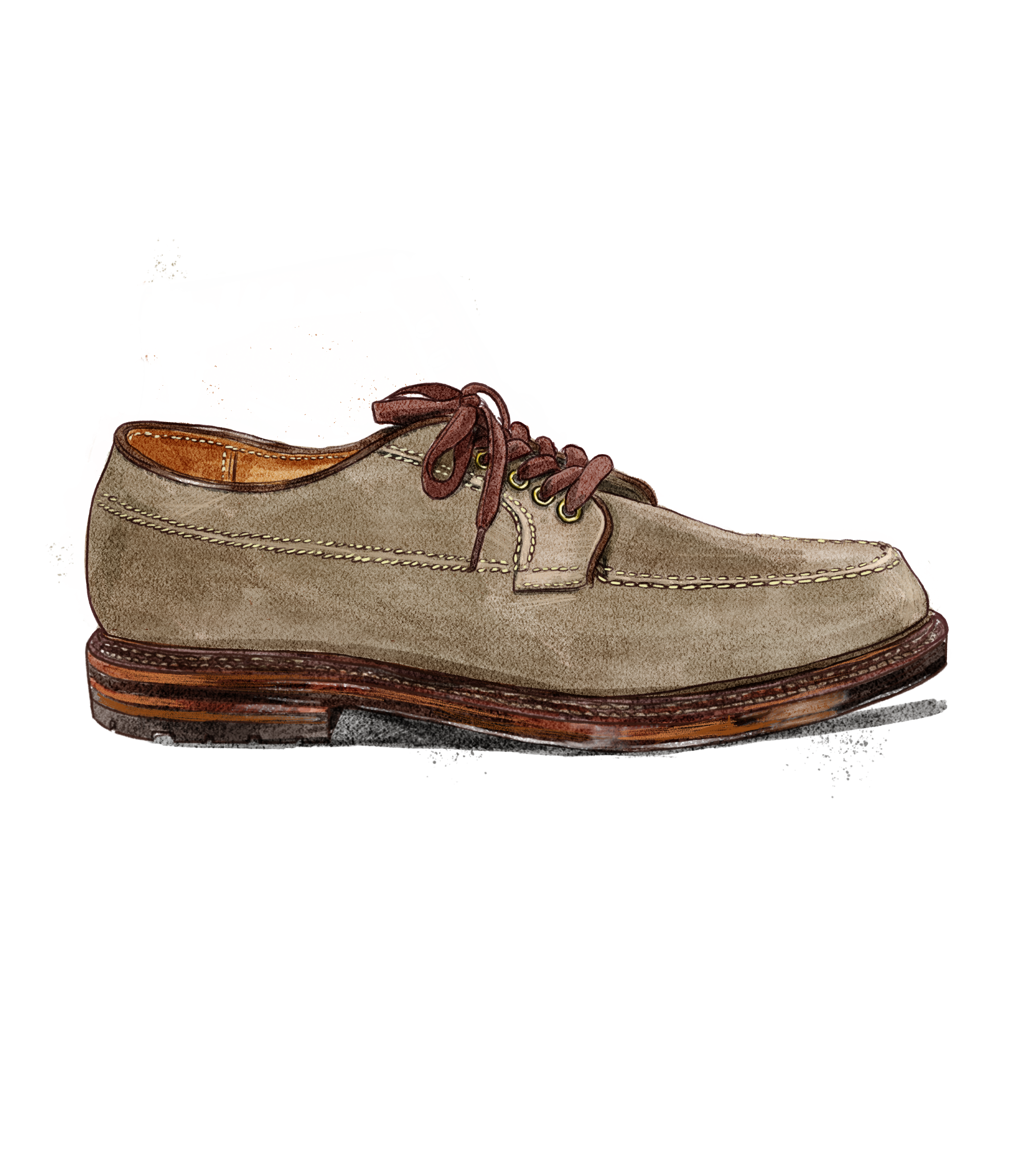 "Yamada" Ranger Mocc in Clay Grained Nubuck, Van Last