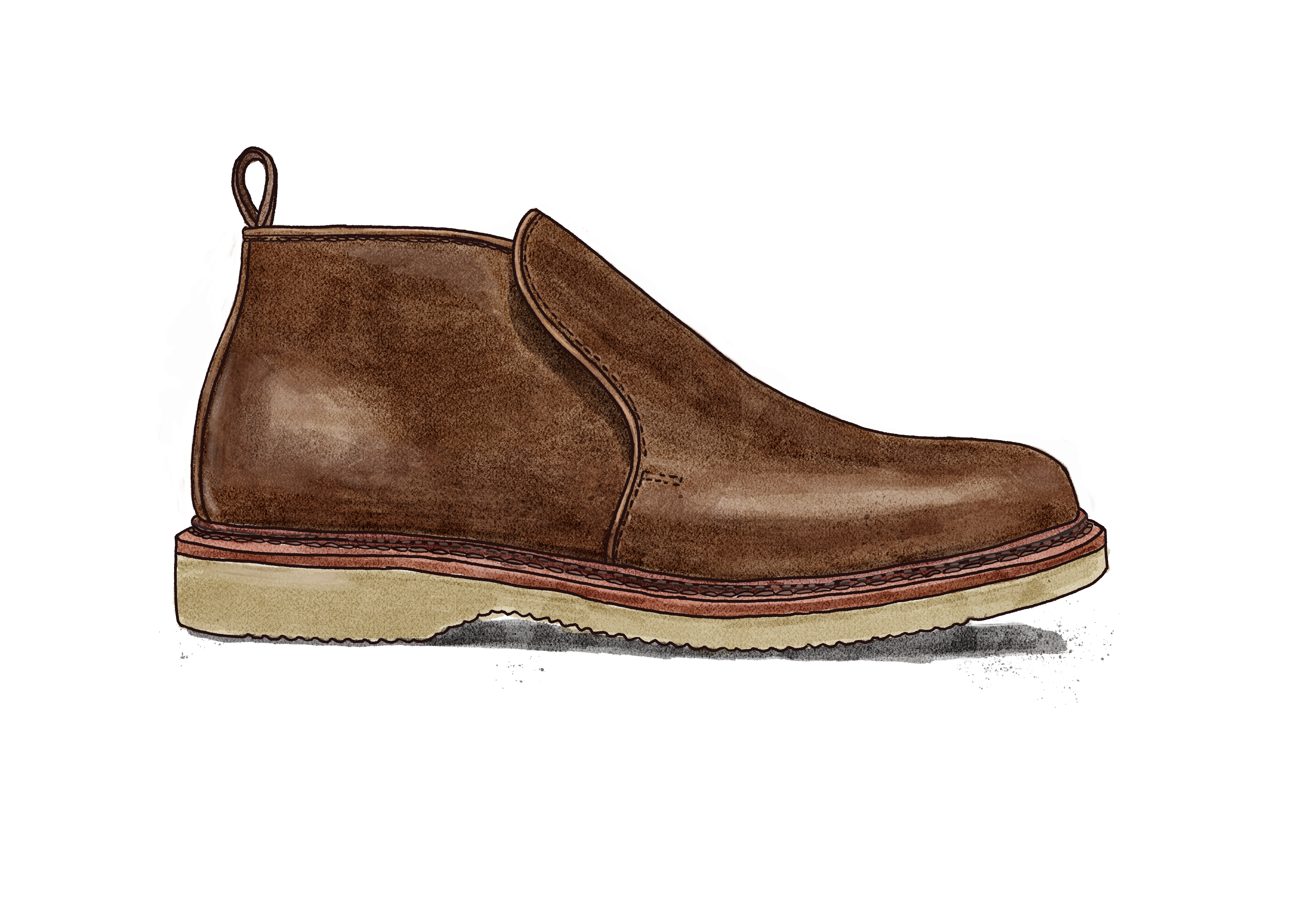 "Oak Harbor" Slip-On Chukka Boot in Natural Chromexcel, Barrie Last