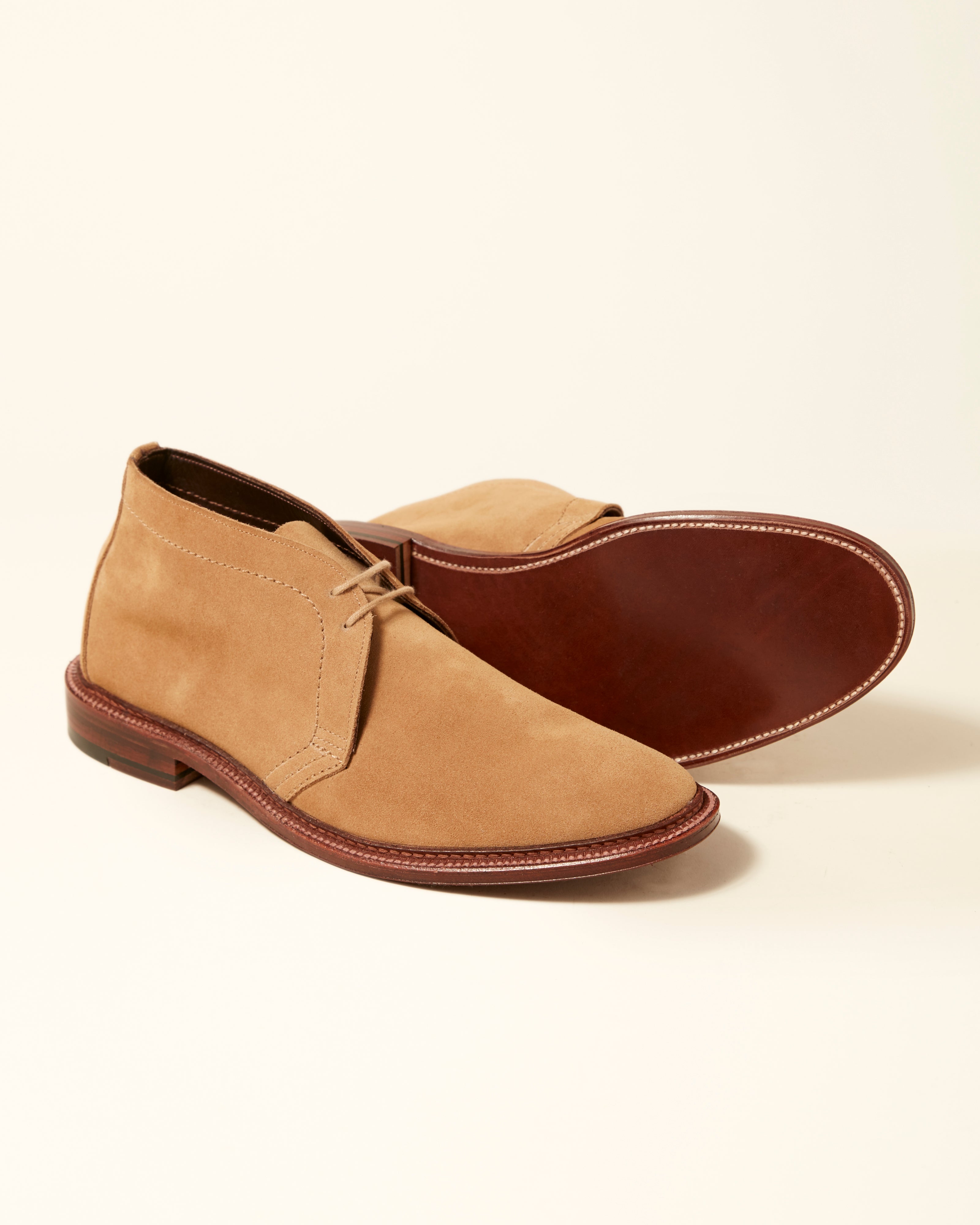 1494 Unlined Chukka Boot in Tan Suede, Leydon Last