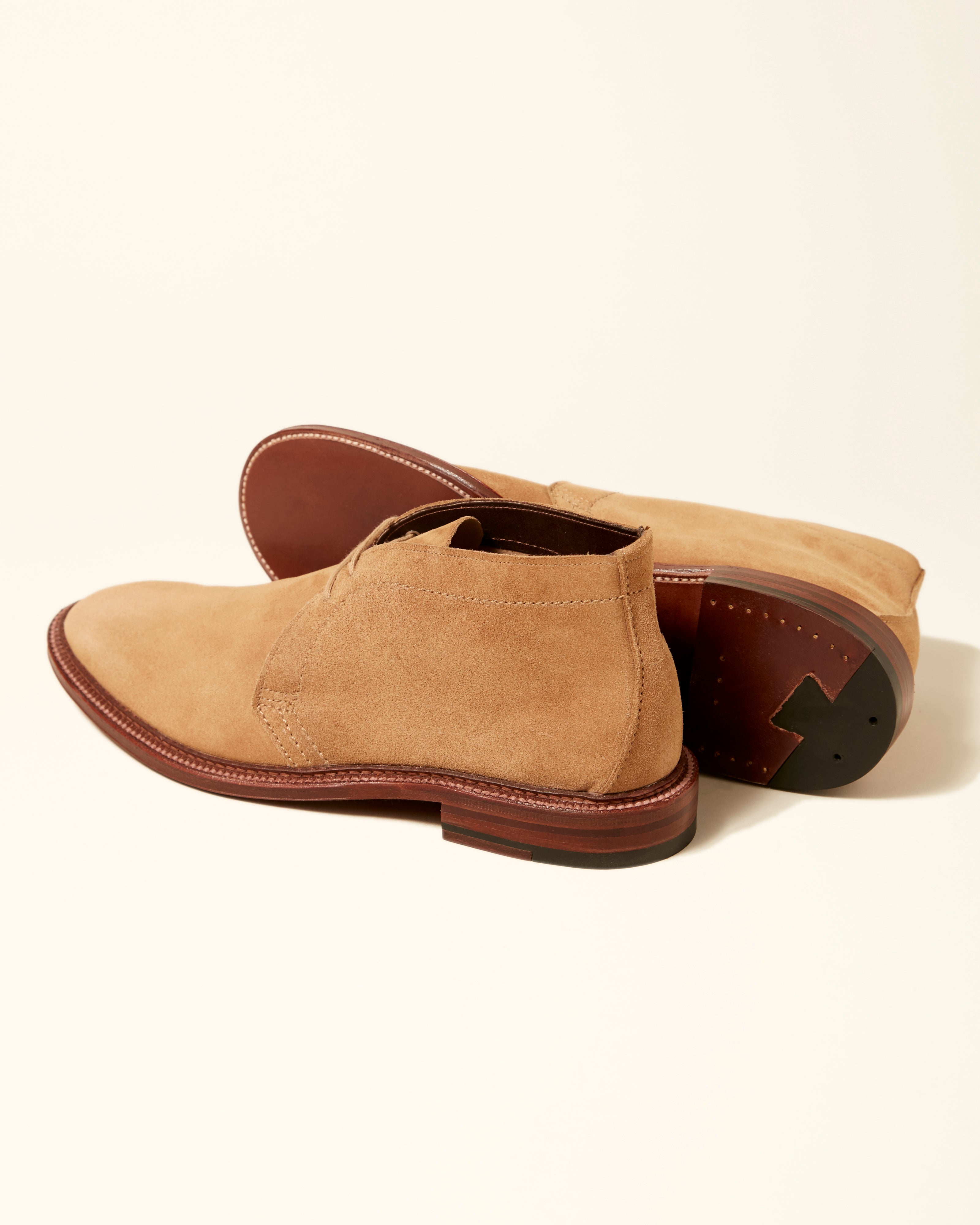 1494 Unlined Chukka Boot in Tan Suede, Leydon Last