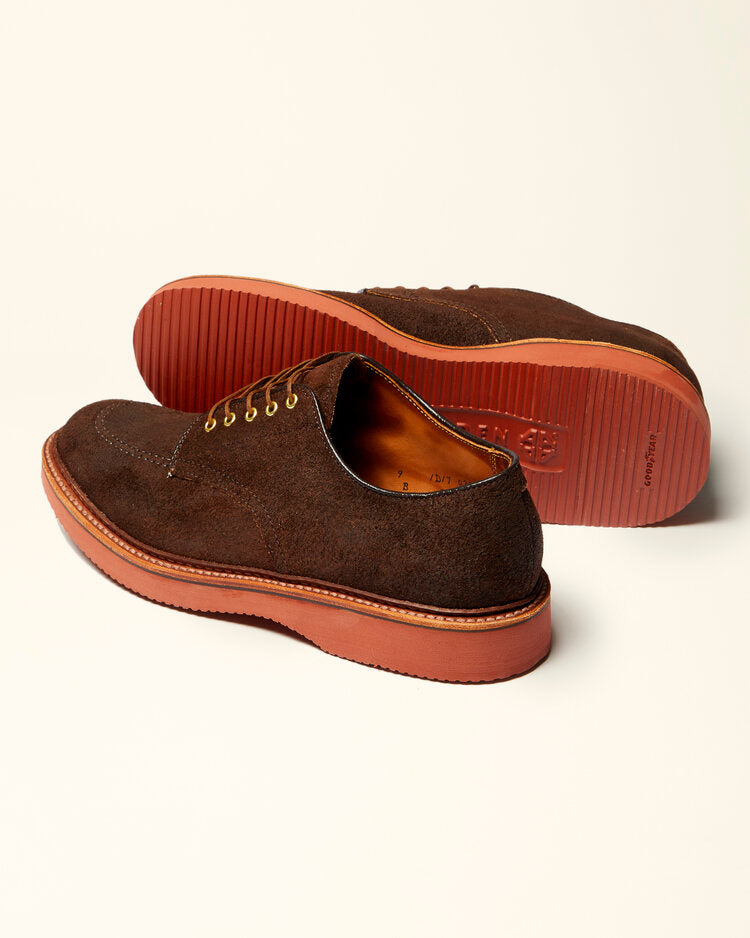 "Phinney" Indy Shoe in Tobacco Reverse Chamois, Trubalance Last