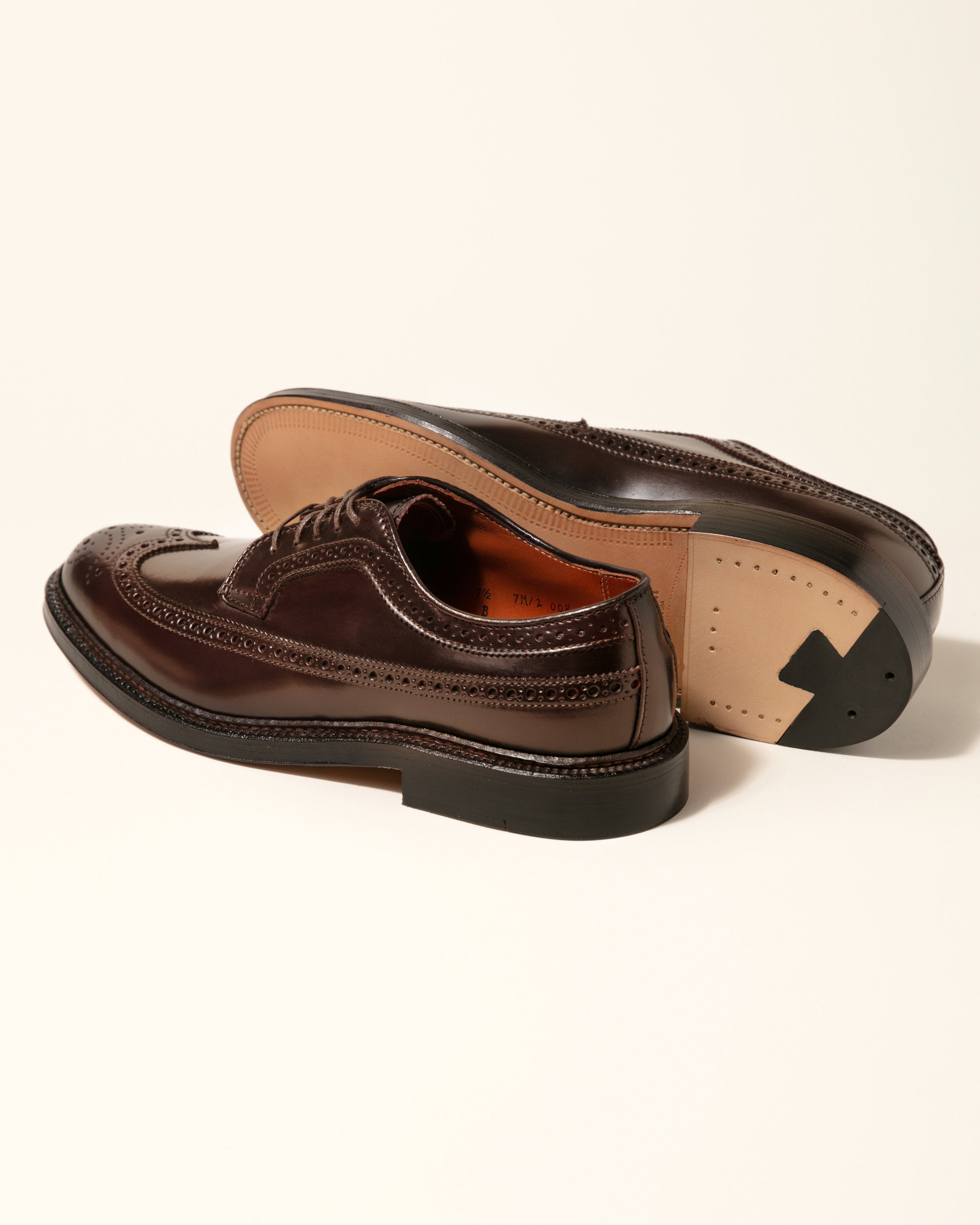 975 Long Wing Blucher in Color 8 Shell Cordovan, Barrie Last
