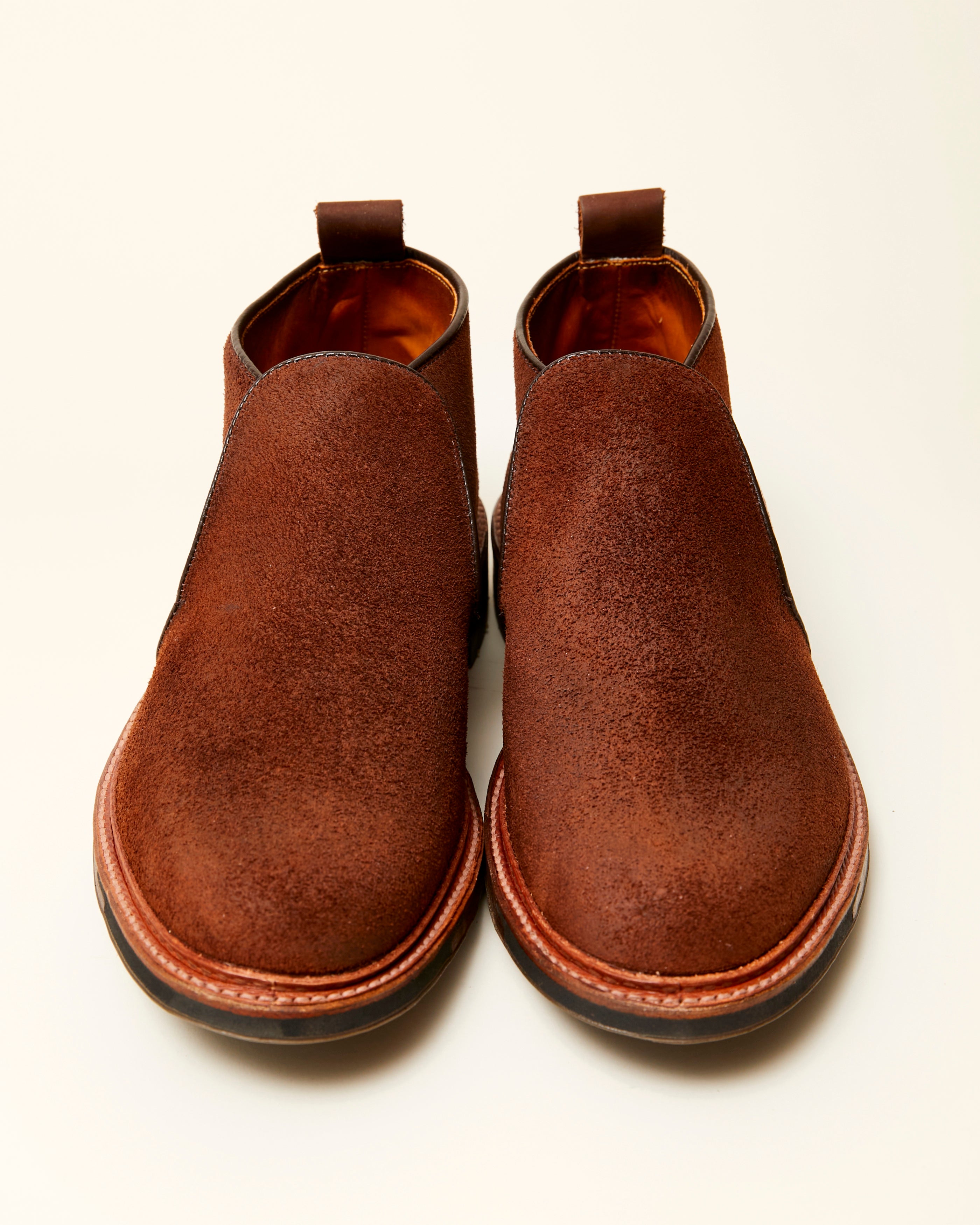 "Friday Harbor" Slip-On Chukka Boot in Tobacco Reverse Chamois, Barrie Last