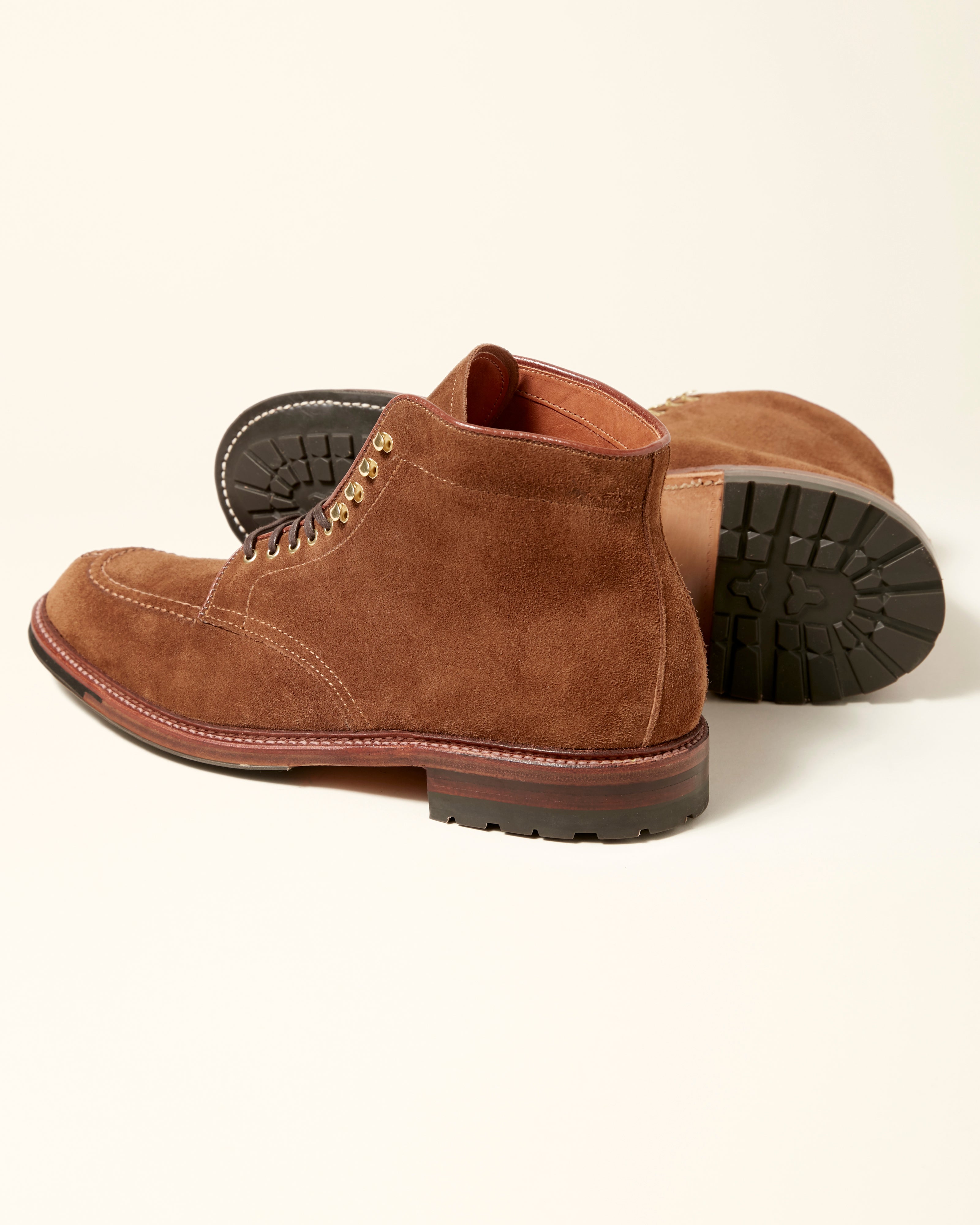 "Depano" Handsewn Norwegian Front Boot in Snuff Suede, Trubalance Last