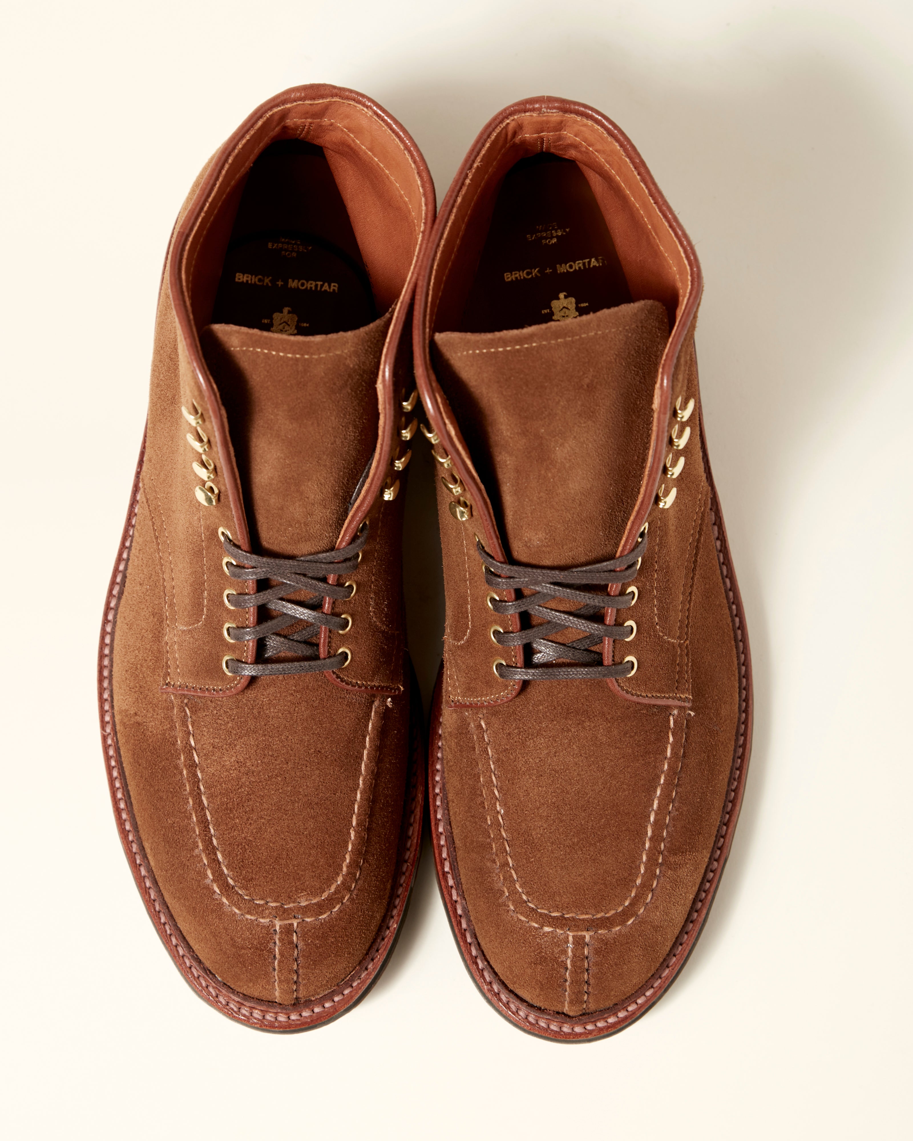 "Depano" Handsewn Norwegian Front Boot in Snuff Suede, Trubalance Last
