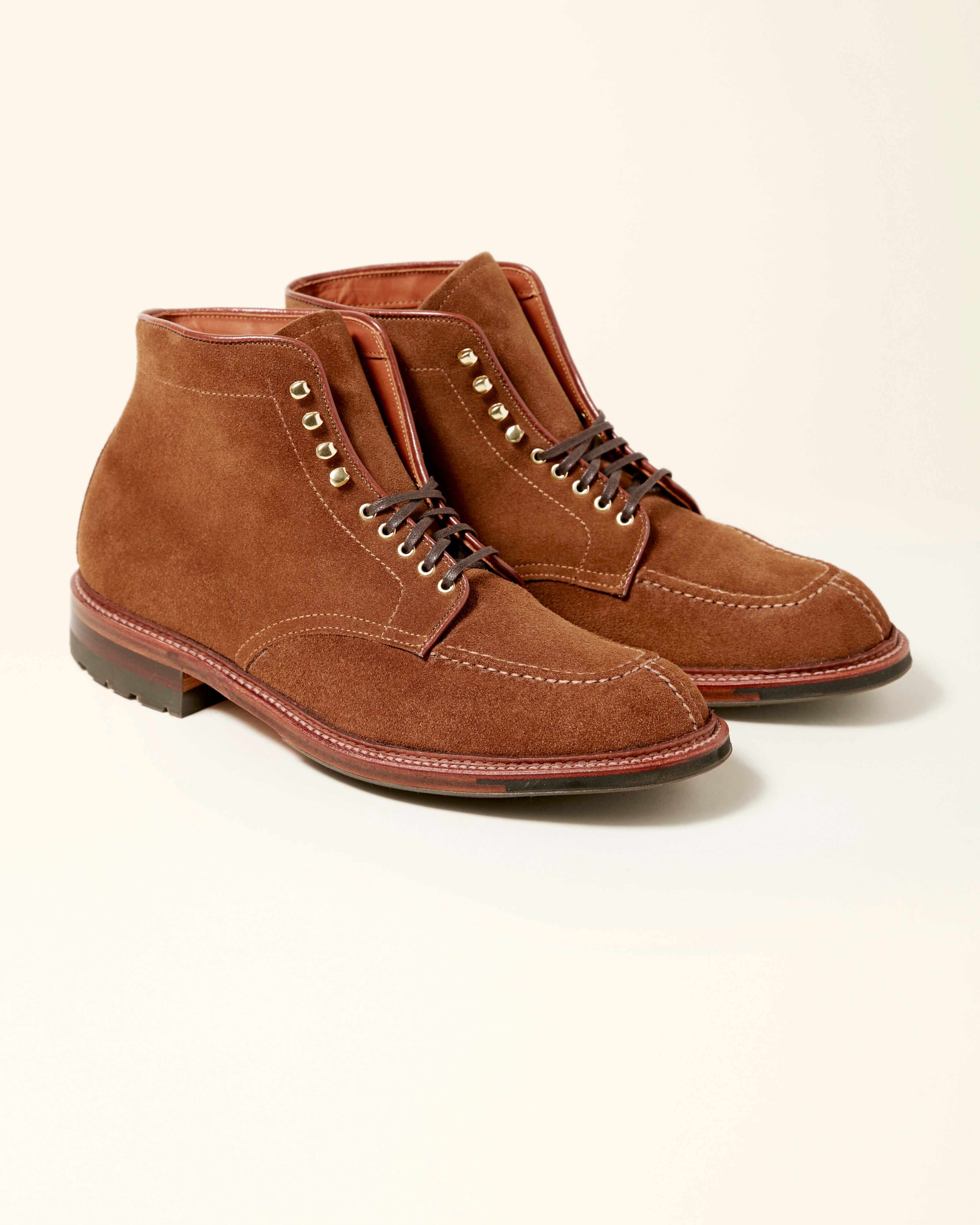 "Depano" Handsewn Norwegian Front Boot in Snuff Suede, Trubalance Last