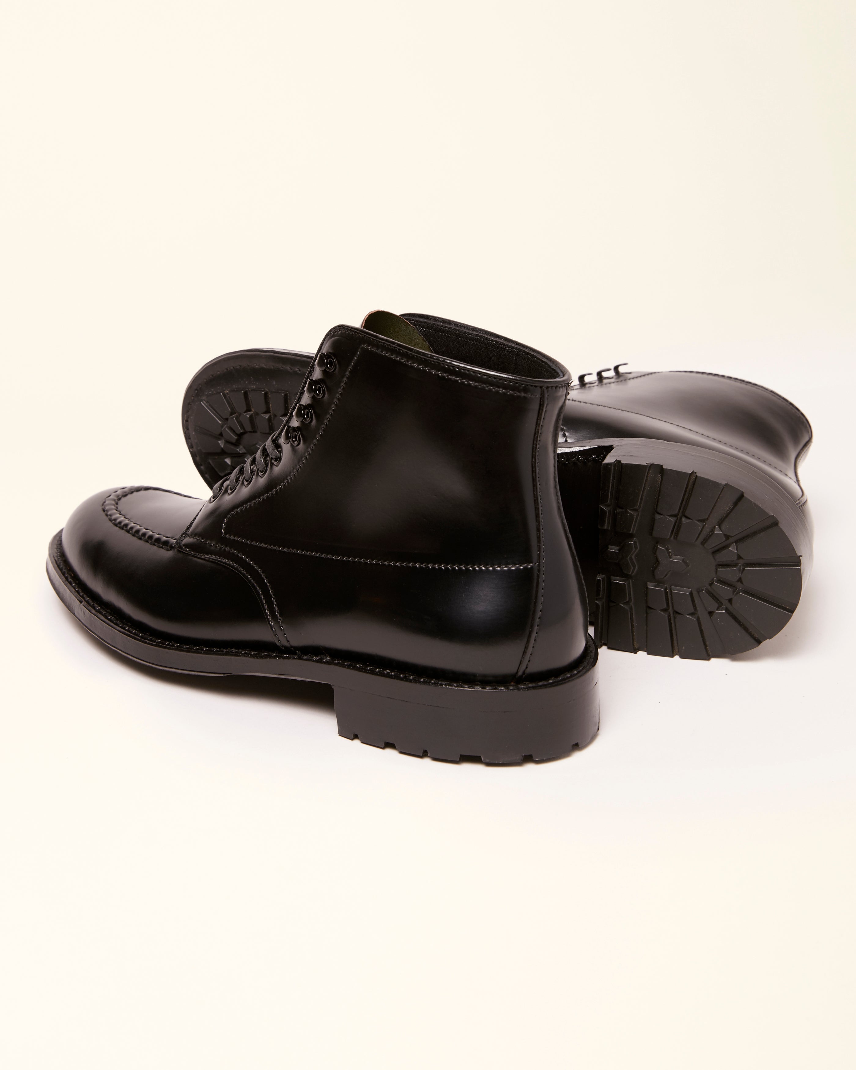 “Neptune” Handsewn Indy Boot in Black Shell Cordovan, Trubalance Last