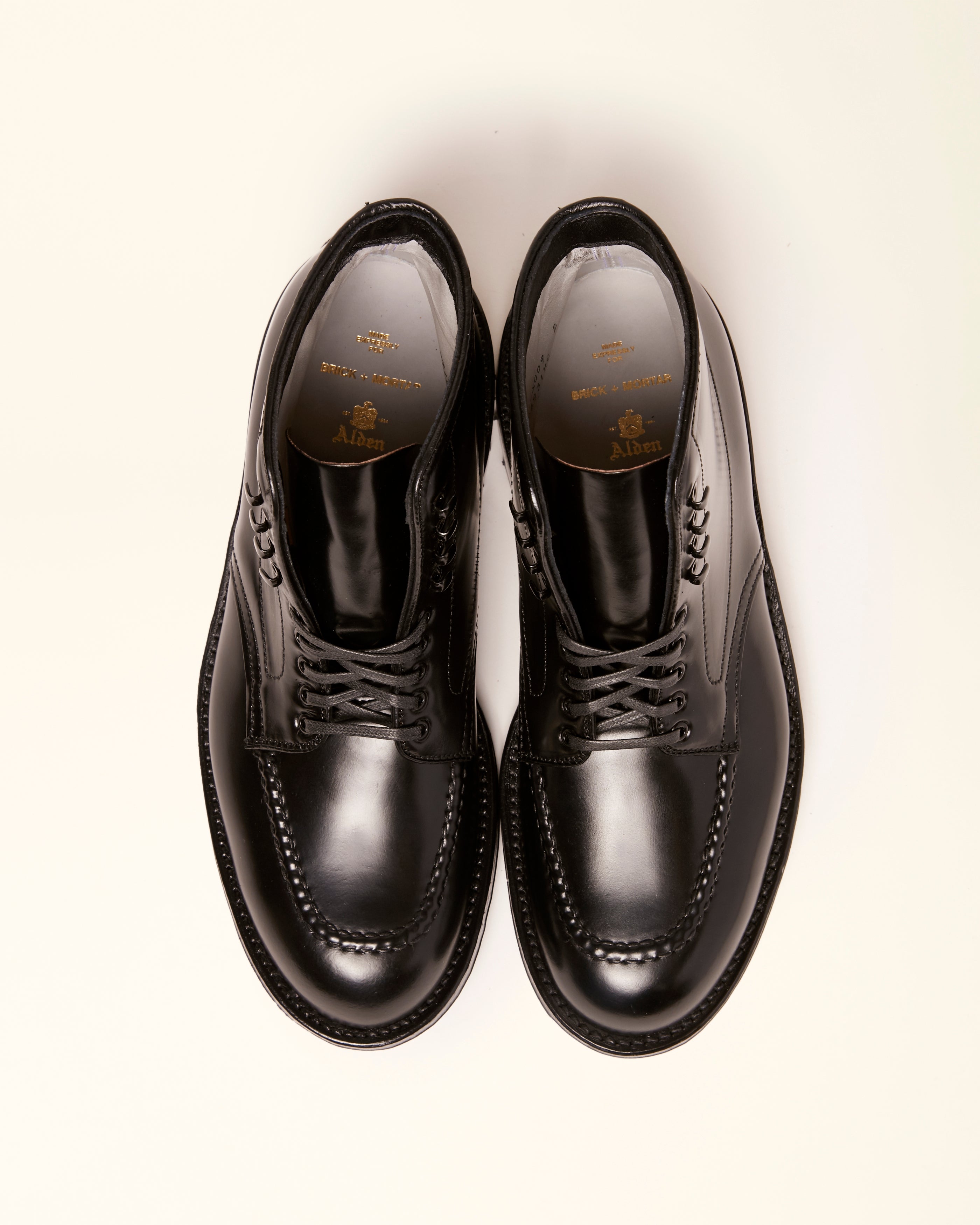 “Neptune” Handsewn Indy Boot in Black Shell Cordovan, Trubalance Last