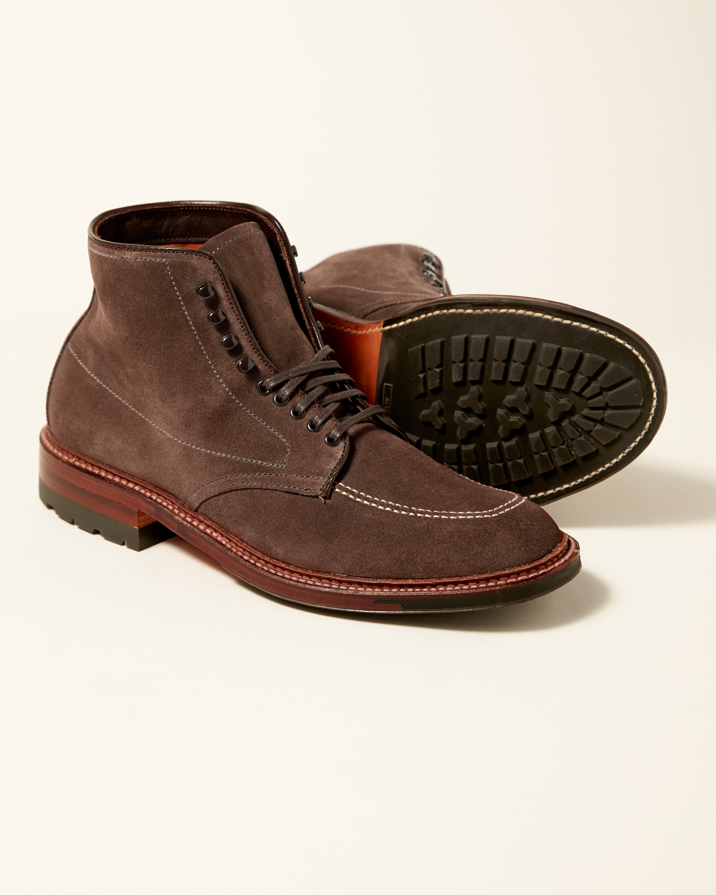"Newport" Indy Boot in Humus Brown Suede, Trubalance Last