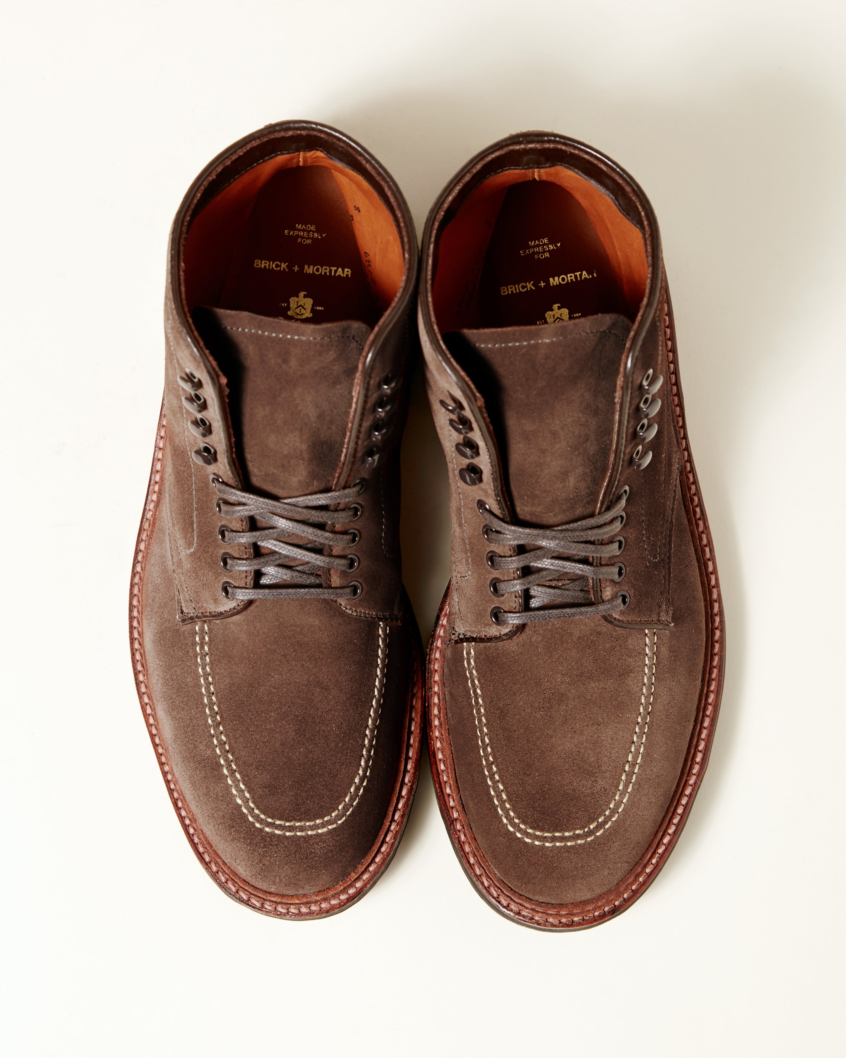 "Newport" Indy Boot in Humus Brown Suede, Trubalance Last