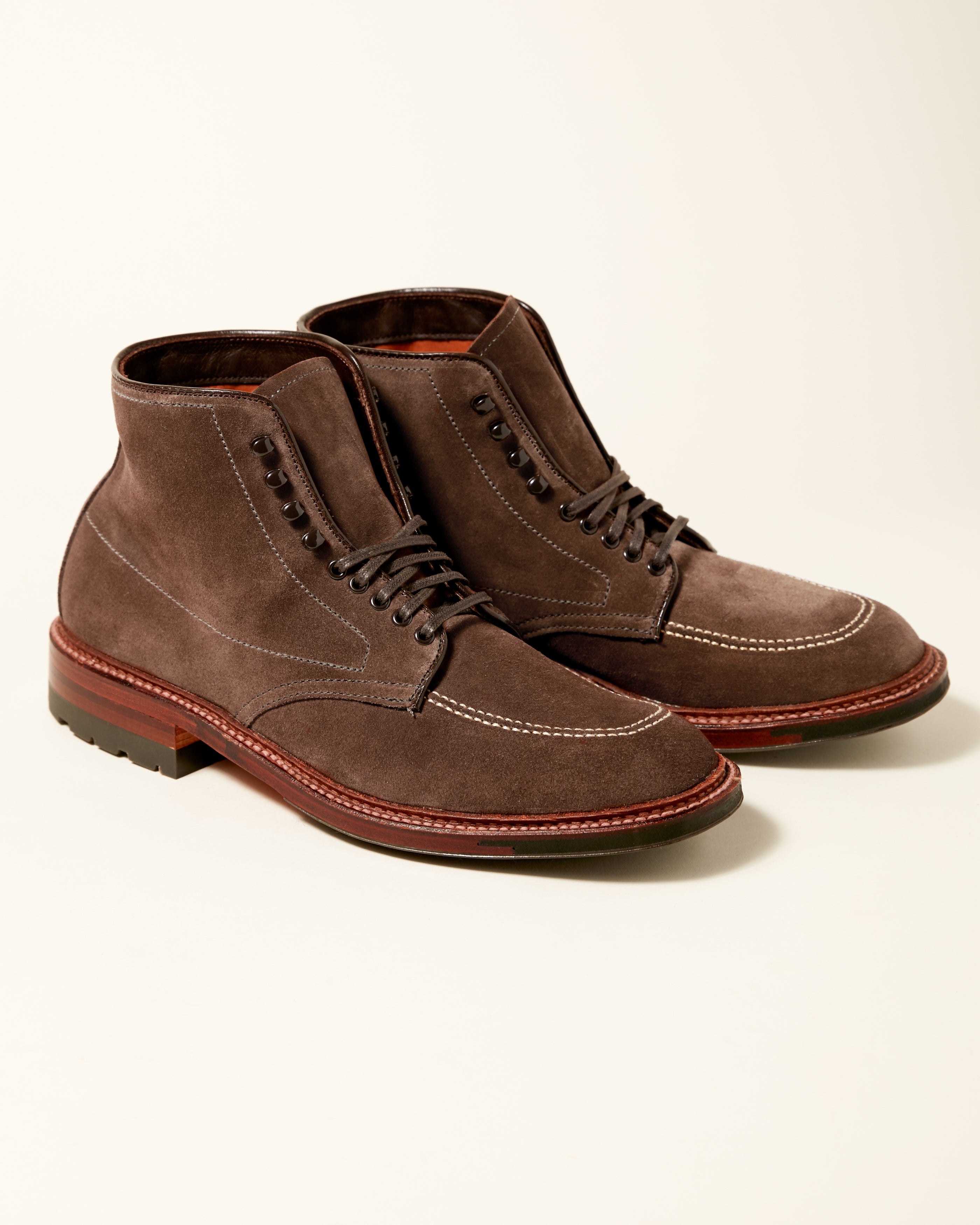 "Newport" Indy Boot in Humus Brown Suede, Trubalance Last