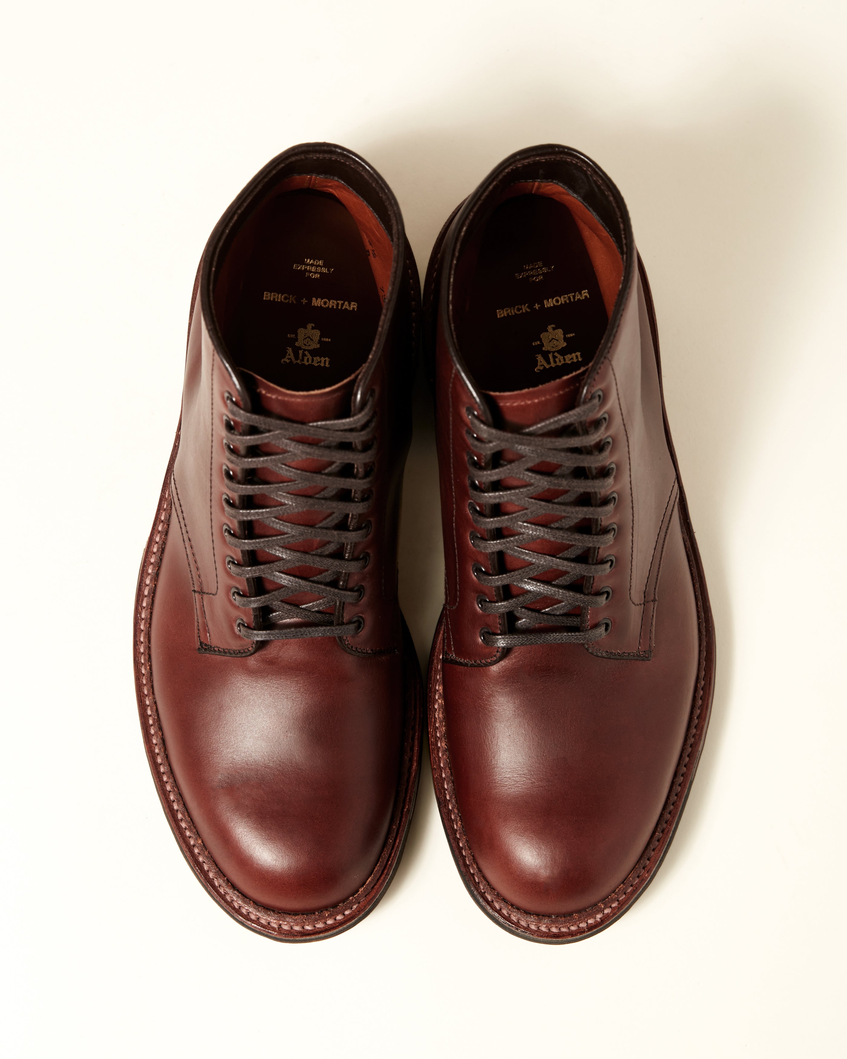 "Meadowlark" Plain Toe Boot in Brown Chromexcel, Trubalance Last