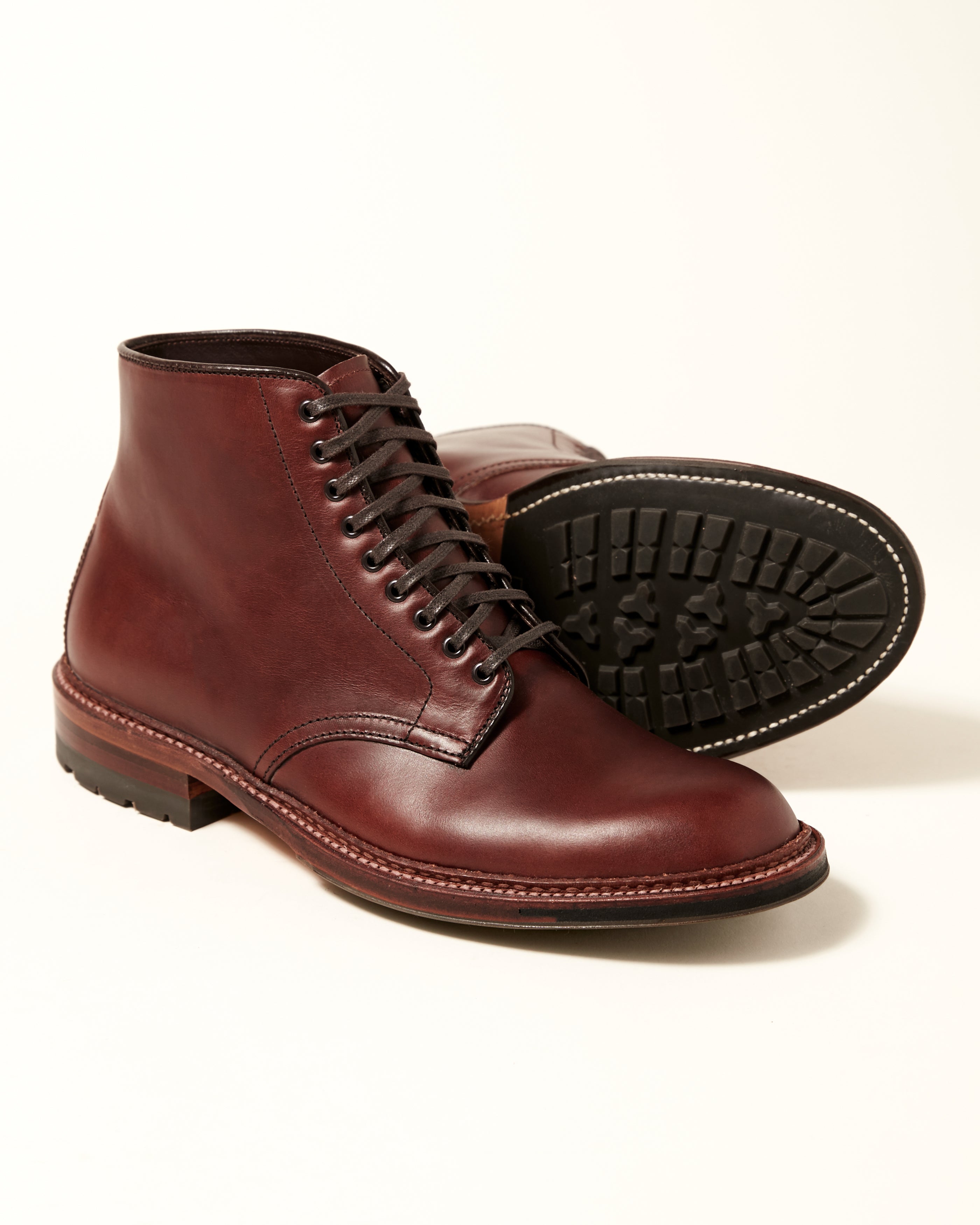 "Meadowlark" Plain Toe Boot in Brown Chromexcel, Trubalance Last