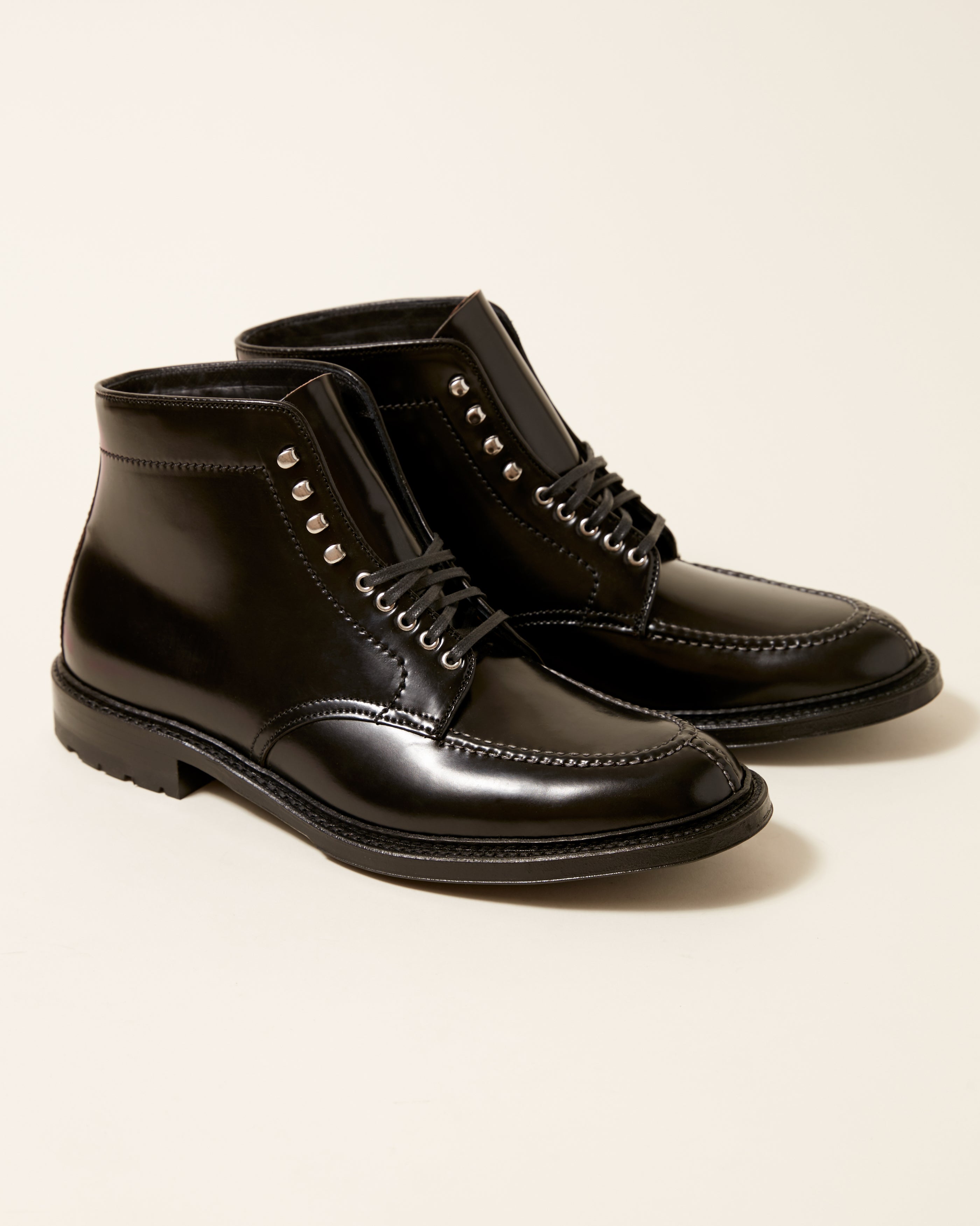 "Olshan" Handsewn Norwegian Front Boot in Black Shell Cordovan, Barrie Last (Pre-Order)