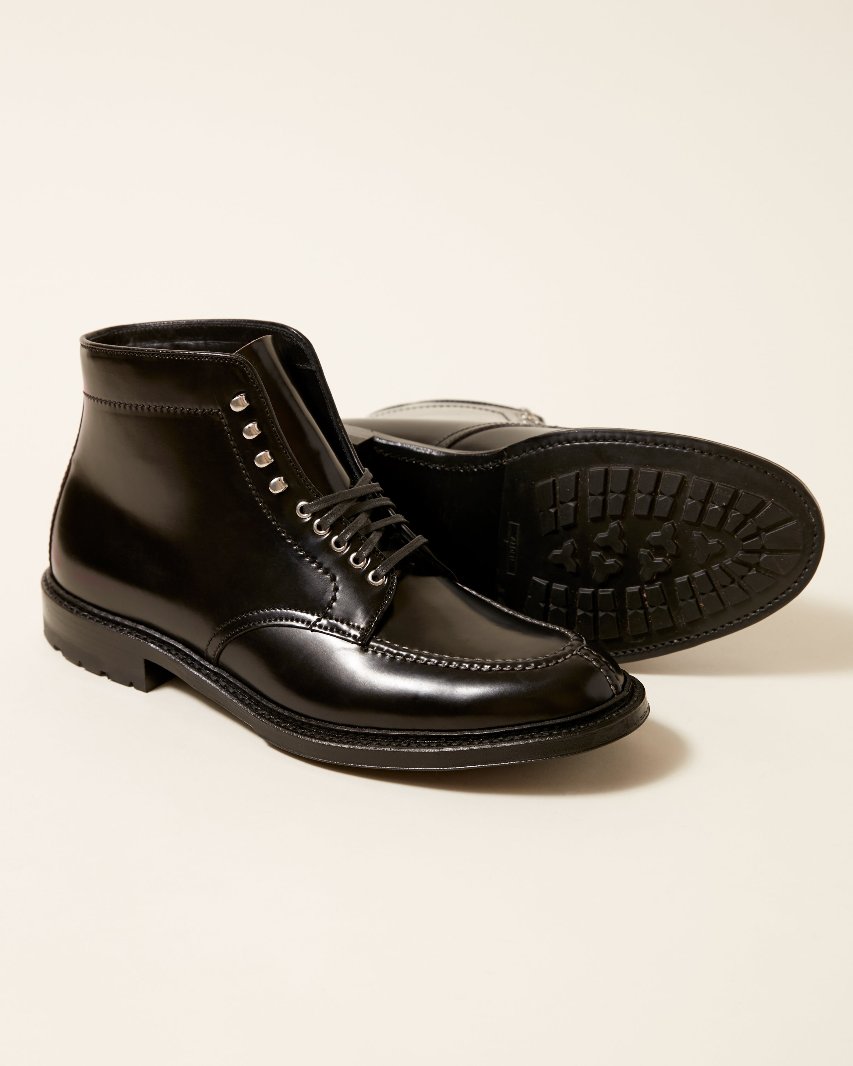 "Olshan" Handsewn Norwegian Front Boot in Black Shell Cordovan, Barrie Last (Pre-Order)