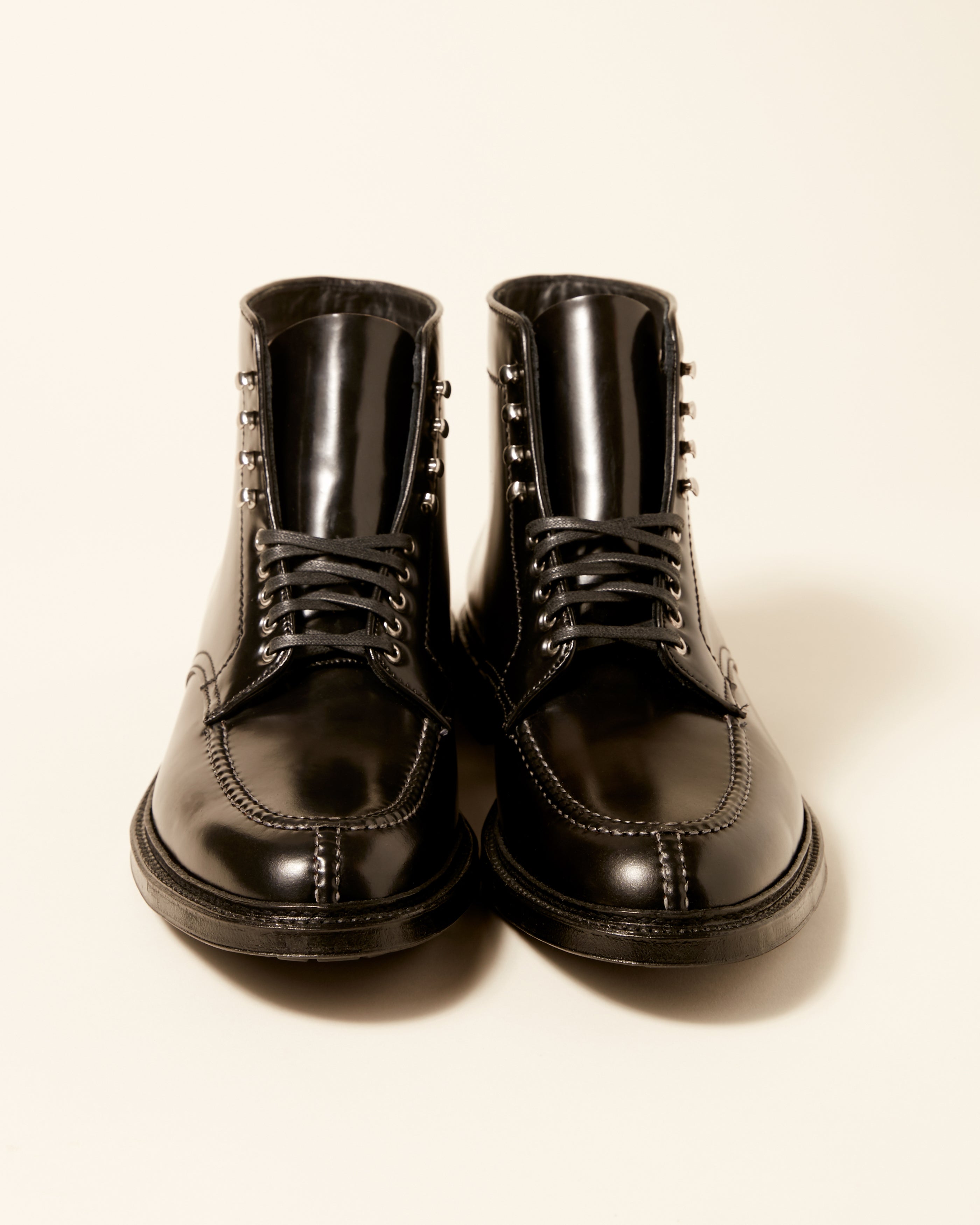 "Olshan" Handsewn Norwegian Front Boot in Black Shell Cordovan, Barrie Last (Pre-Order)