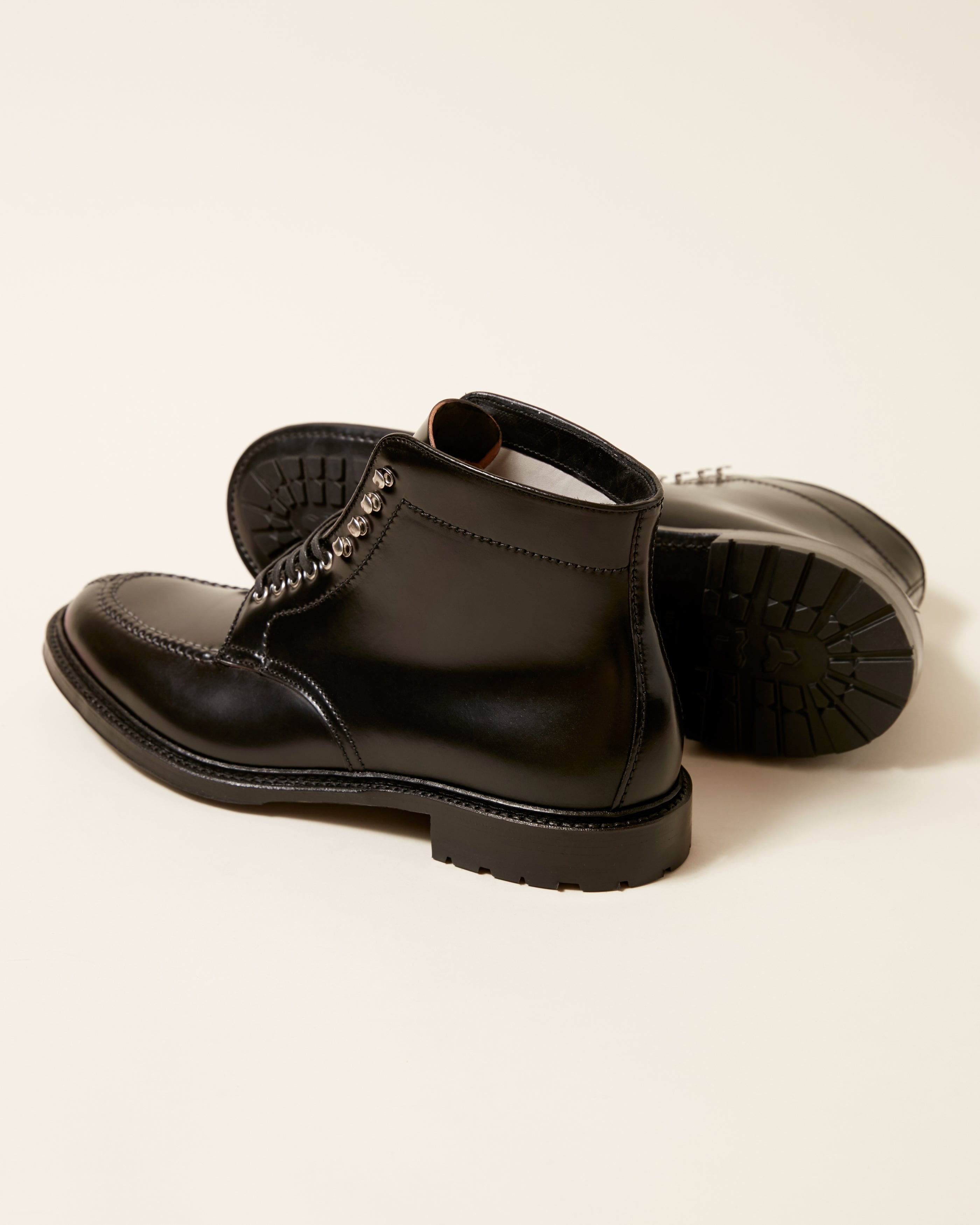 "Olshan" Handsewn Norwegian Front Boot in Black Shell Cordovan, Barrie Last (Pre-Order)