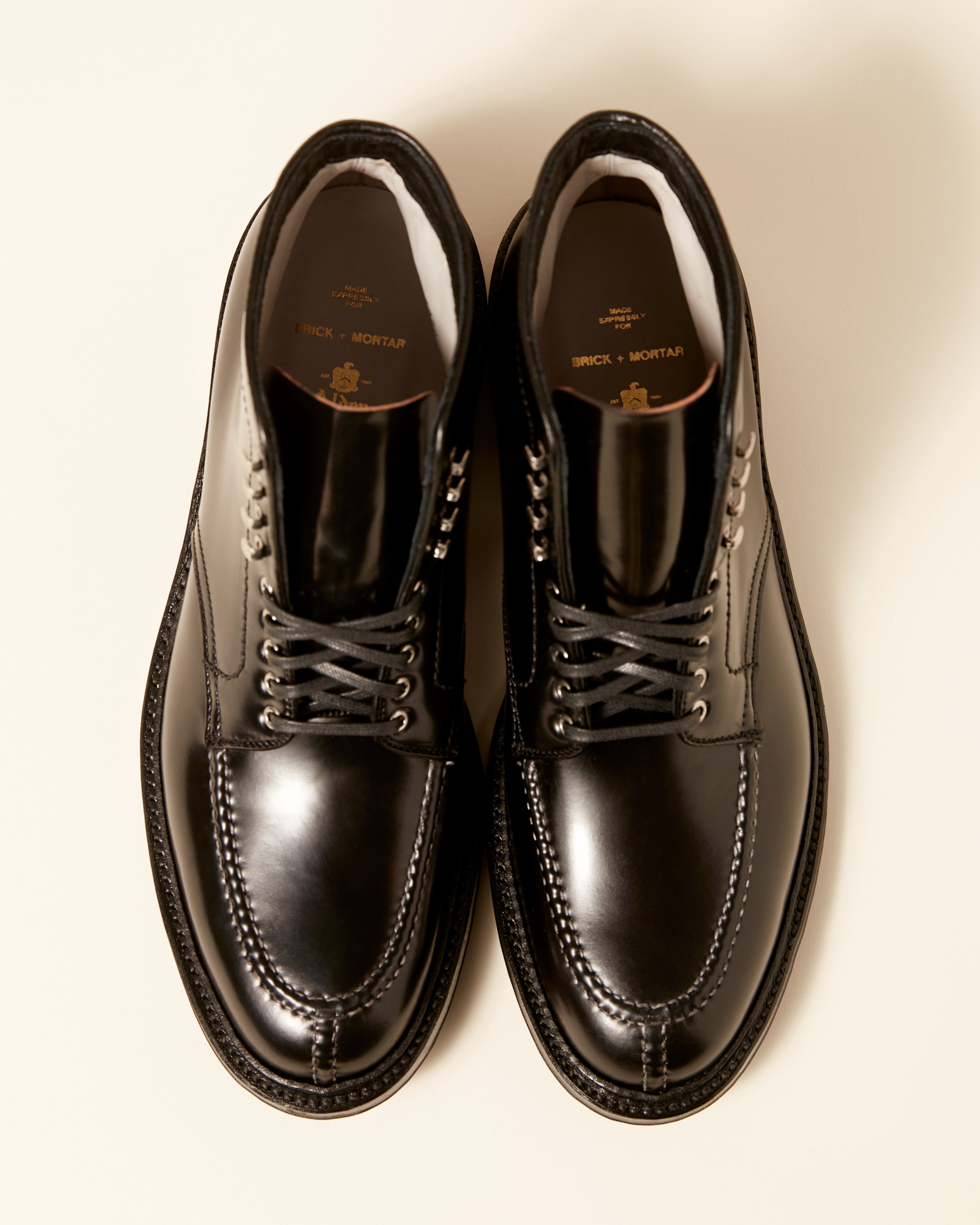 "Olshan" Handsewn Norwegian Front Boot in Black Shell Cordovan, Barrie Last (Pre-Order)