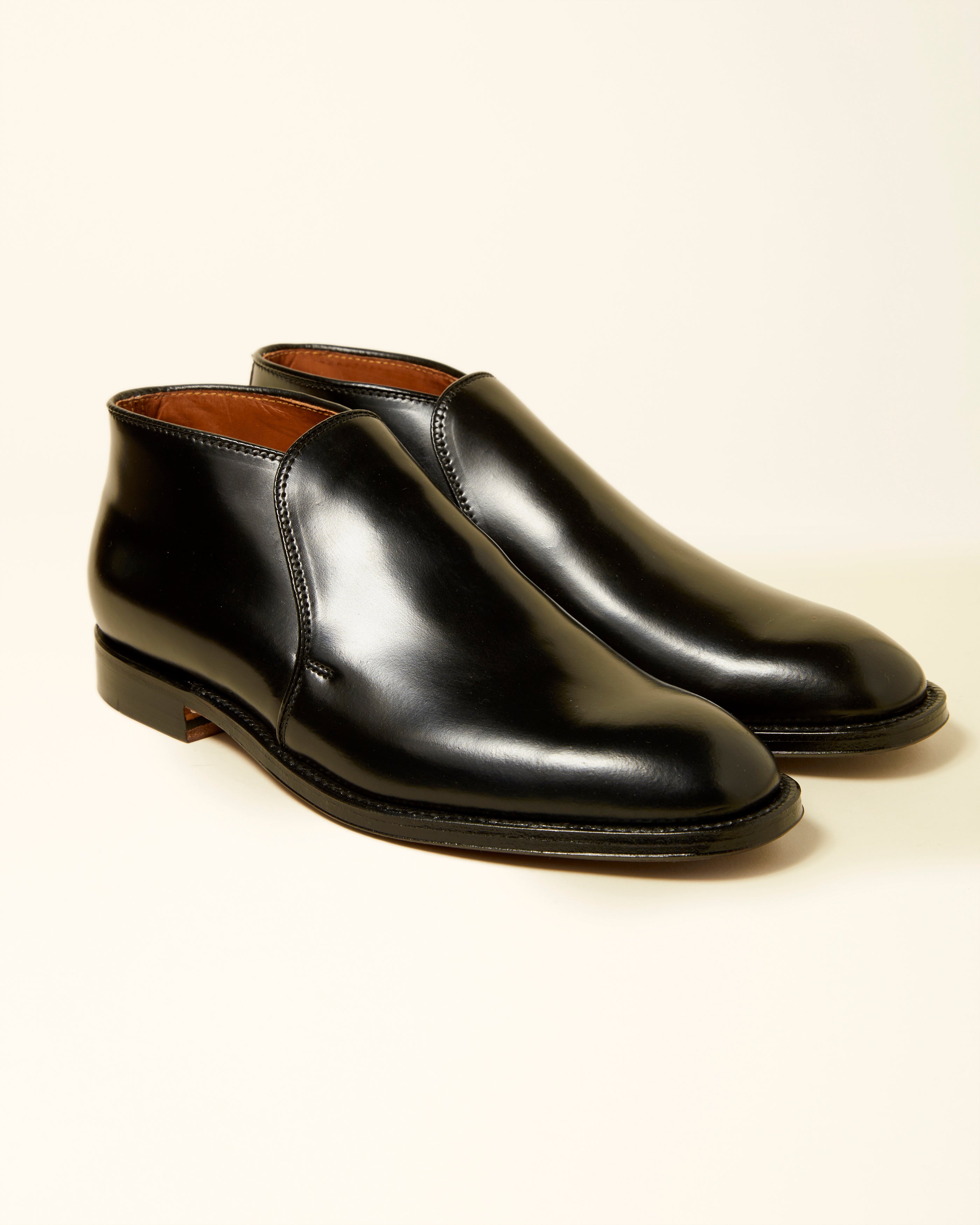 "Paramount" Slip-On Chukka Boot in Black Shell Cordovan, Plaza Last