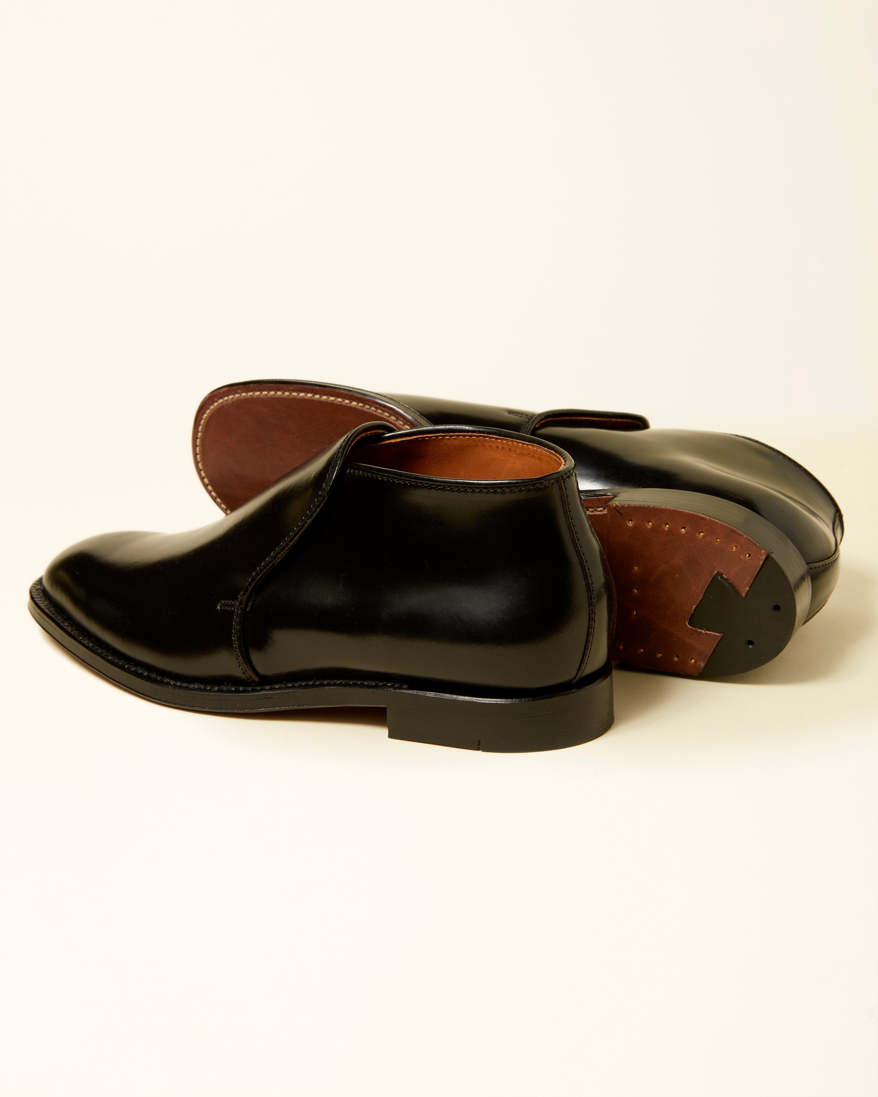 "Paramount" Slip-On Chukka Boot in Black Shell Cordovan, Plaza Last