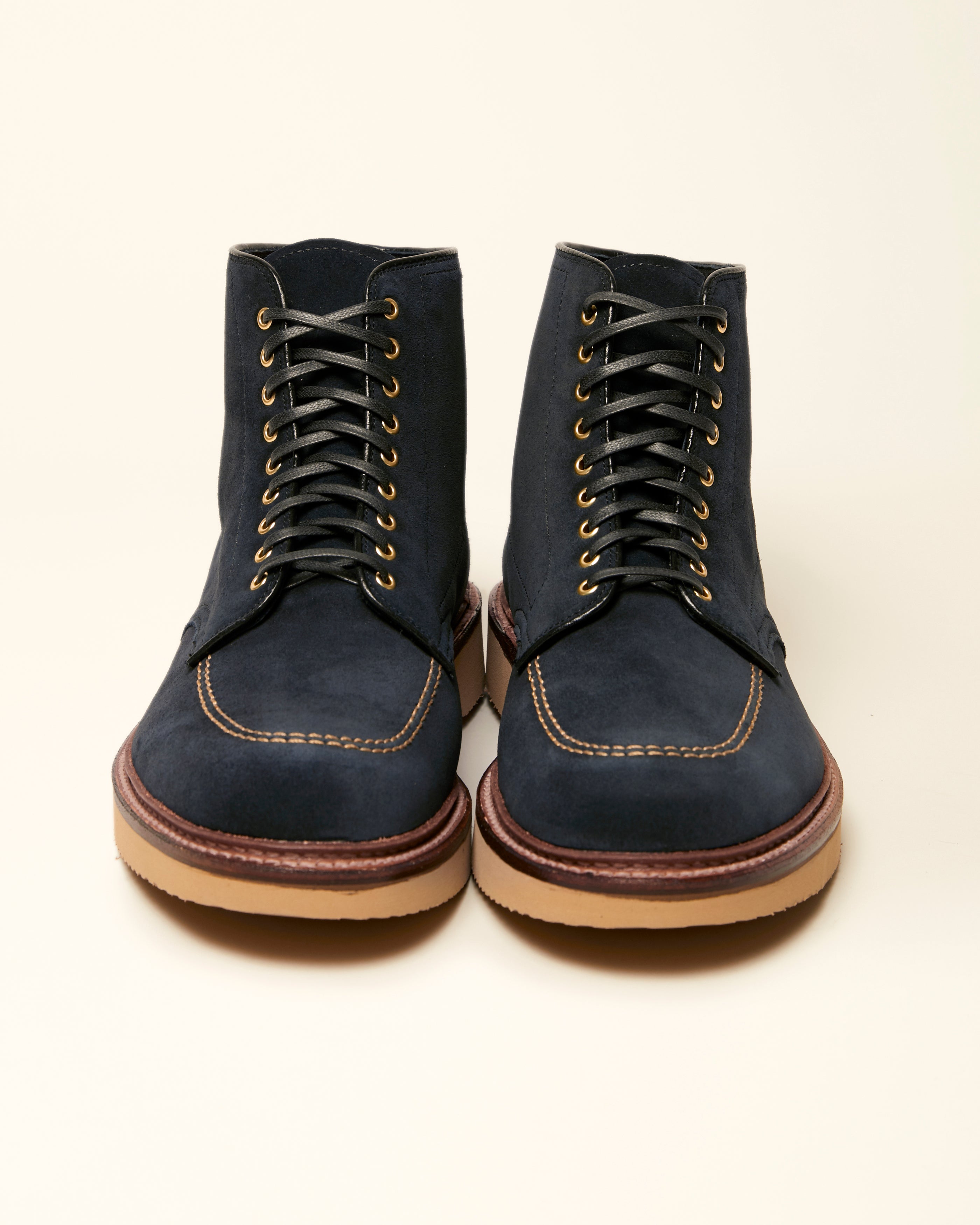 "Belltown" Indy Boot in Navy Suede, Trubalance Last
