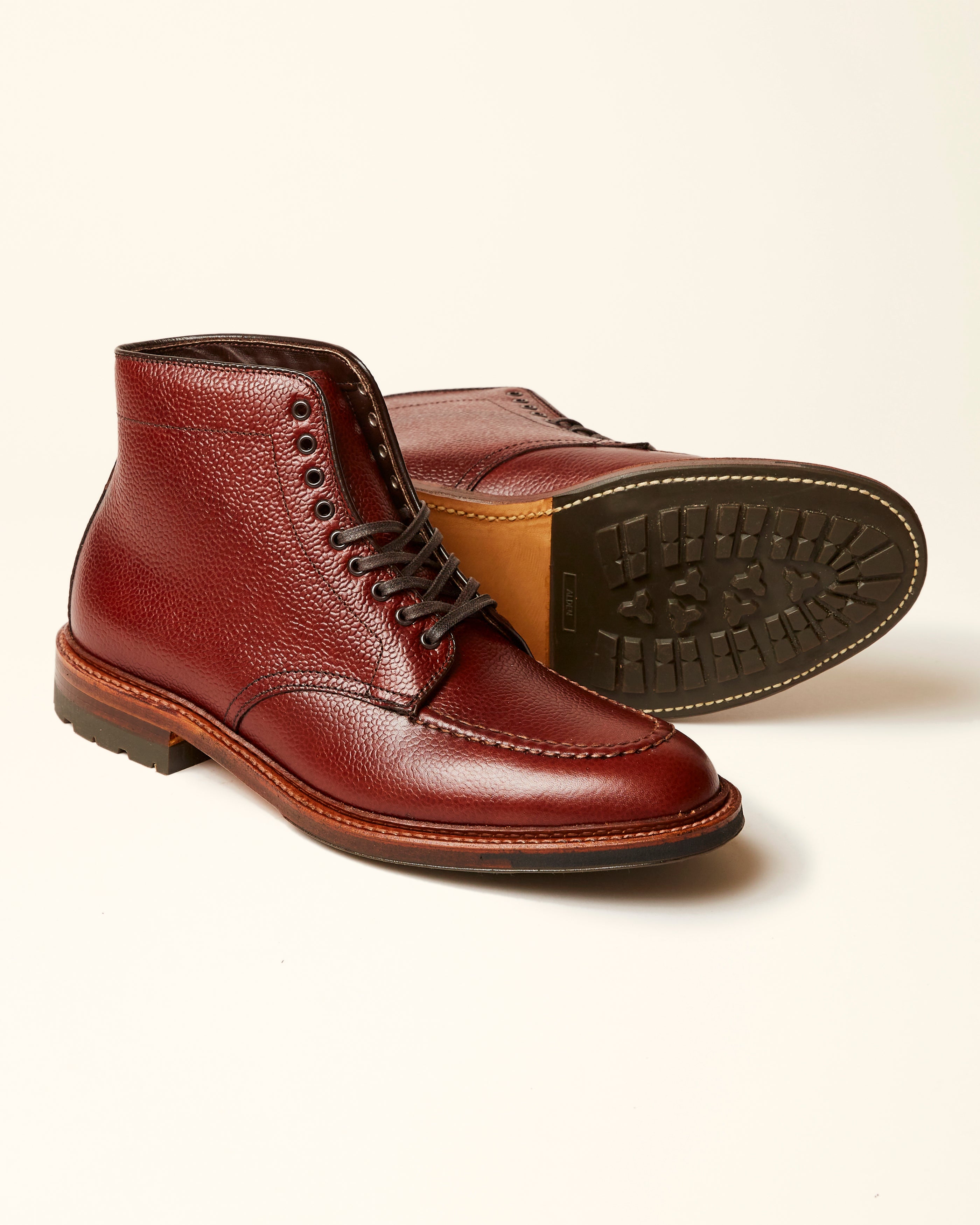 "Gusto" U-Tip Boot in Brown Scotch Grain, Barrie Last