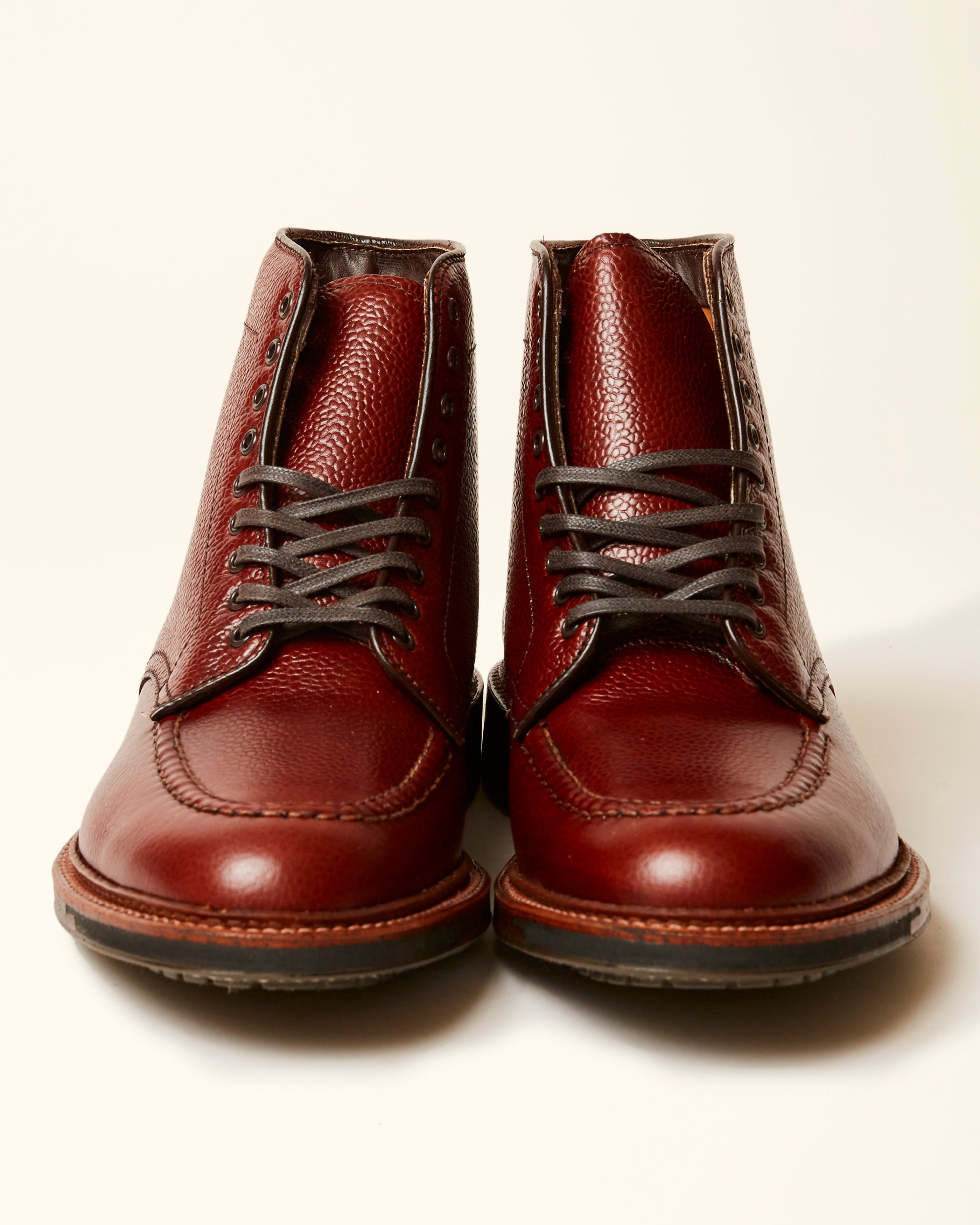 "Gusto" U-Tip Boot in Brown Scotch Grain, Barrie Last