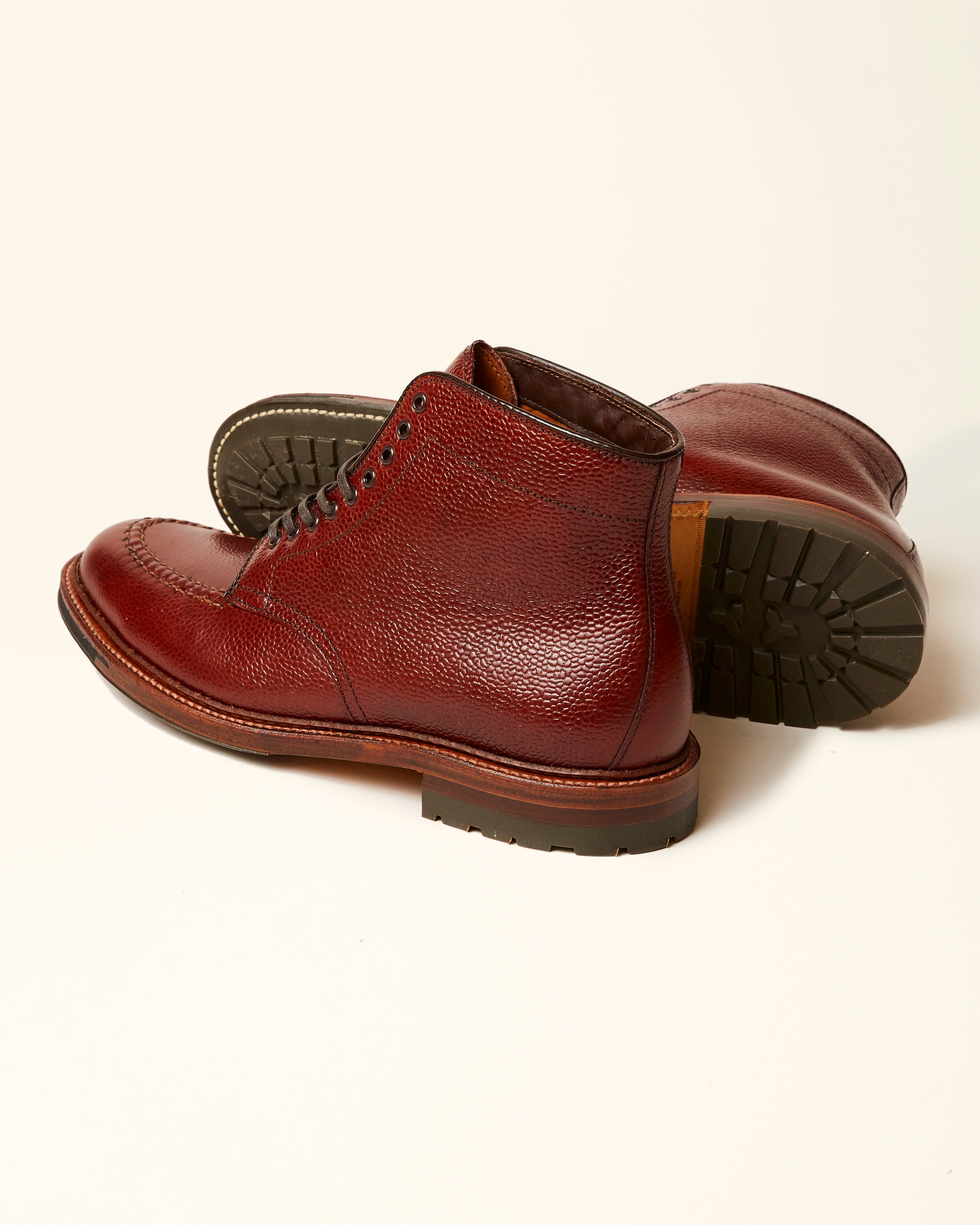 "Gusto" U-Tip Boot in Brown Scotch Grain, Barrie Last