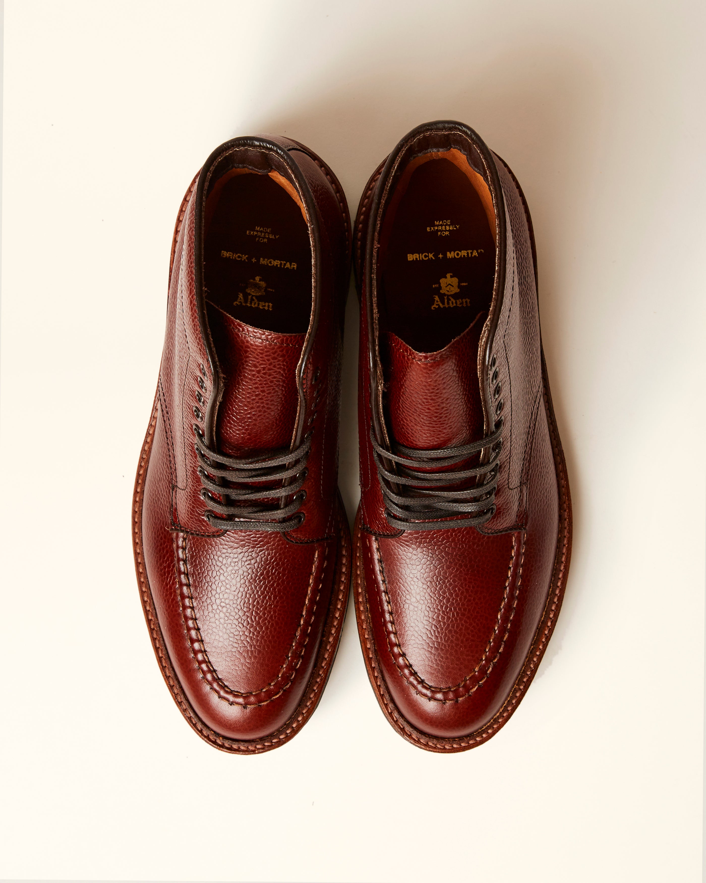 "Gusto" U-Tip Boot in Brown Scotch Grain, Barrie Last