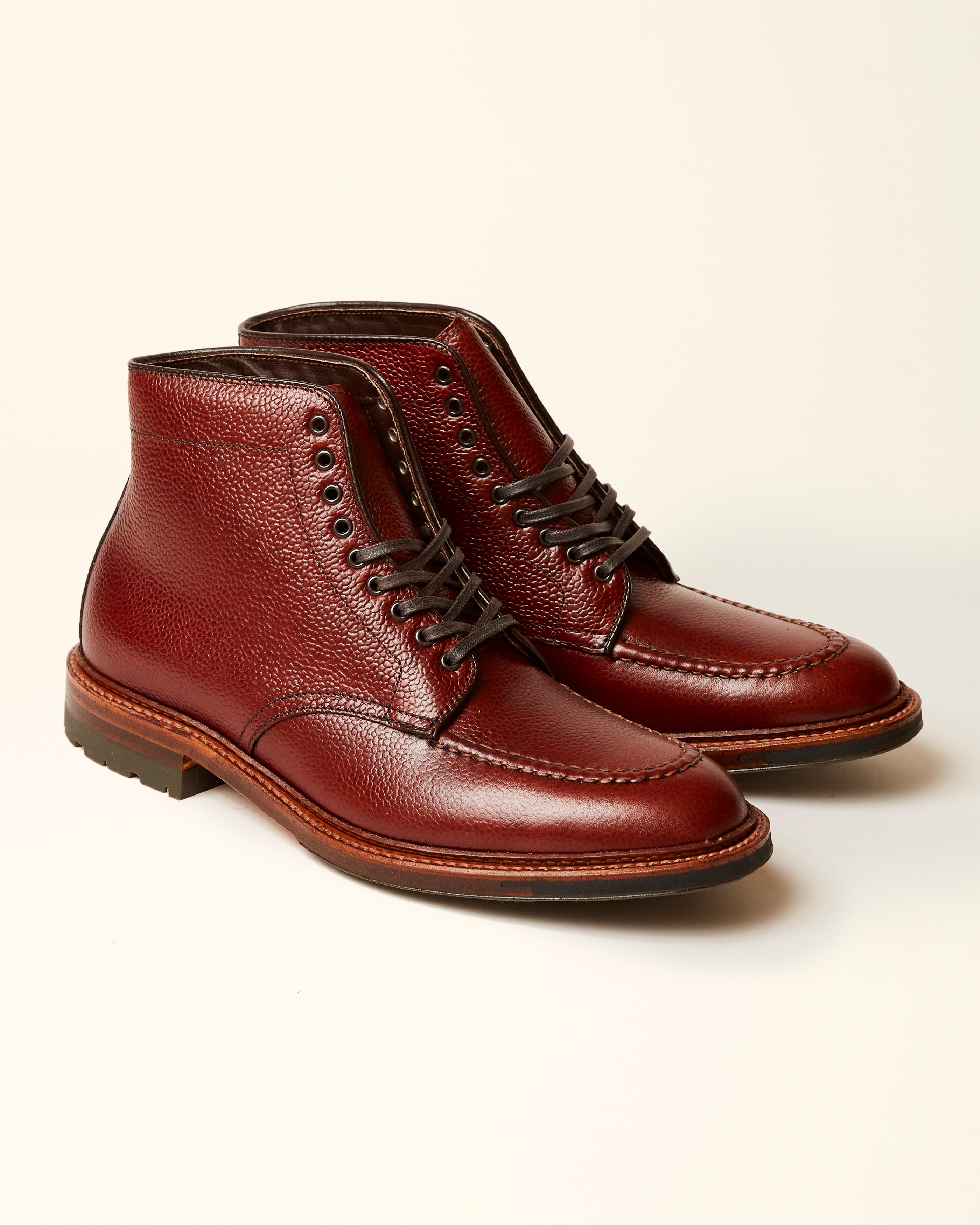 "Gusto" U-Tip Boot in Brown Scotch Grain, Barrie Last