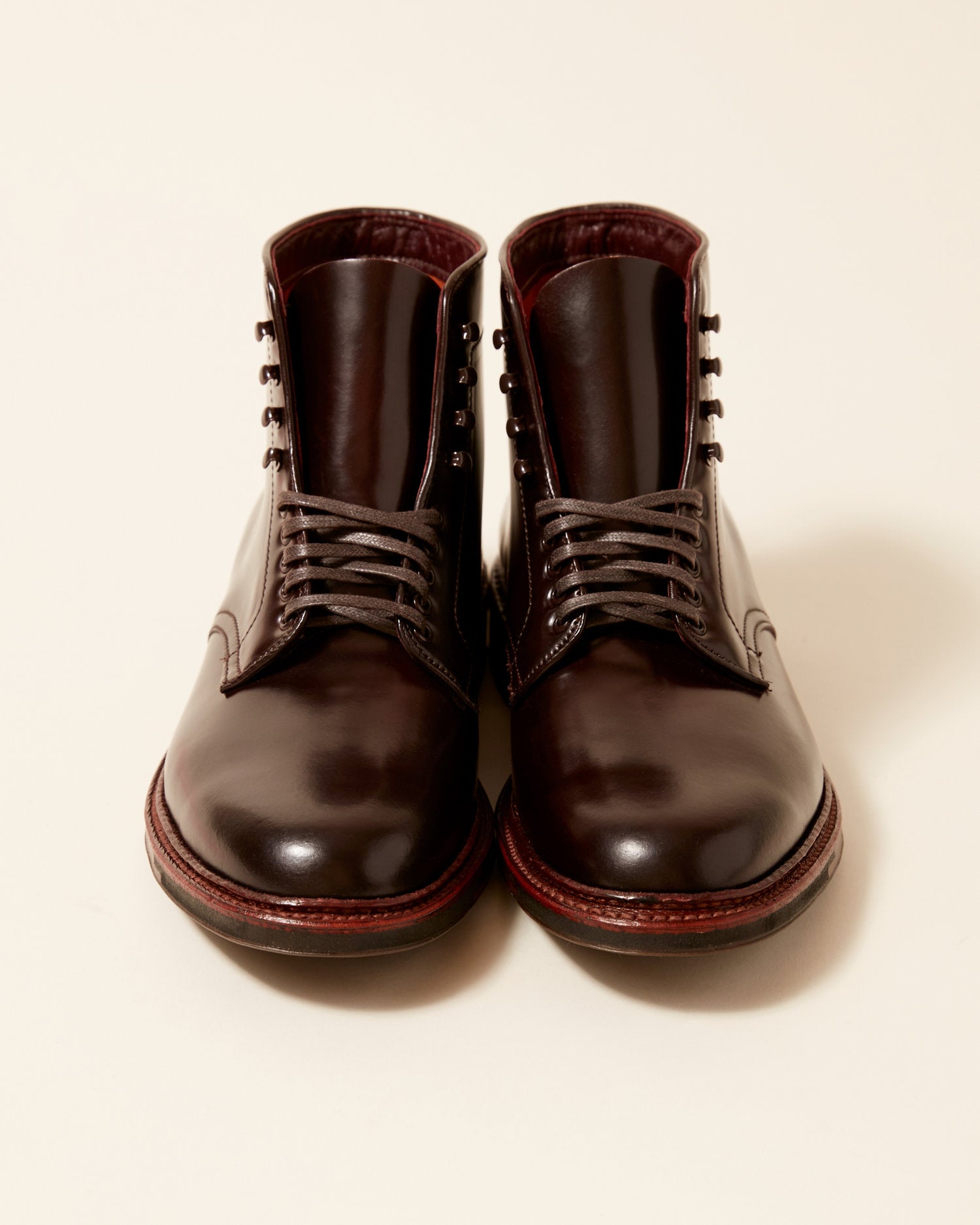 "Demetri" Plain Toe Boot in Color 8 Shell Cordovan, Barrie Last