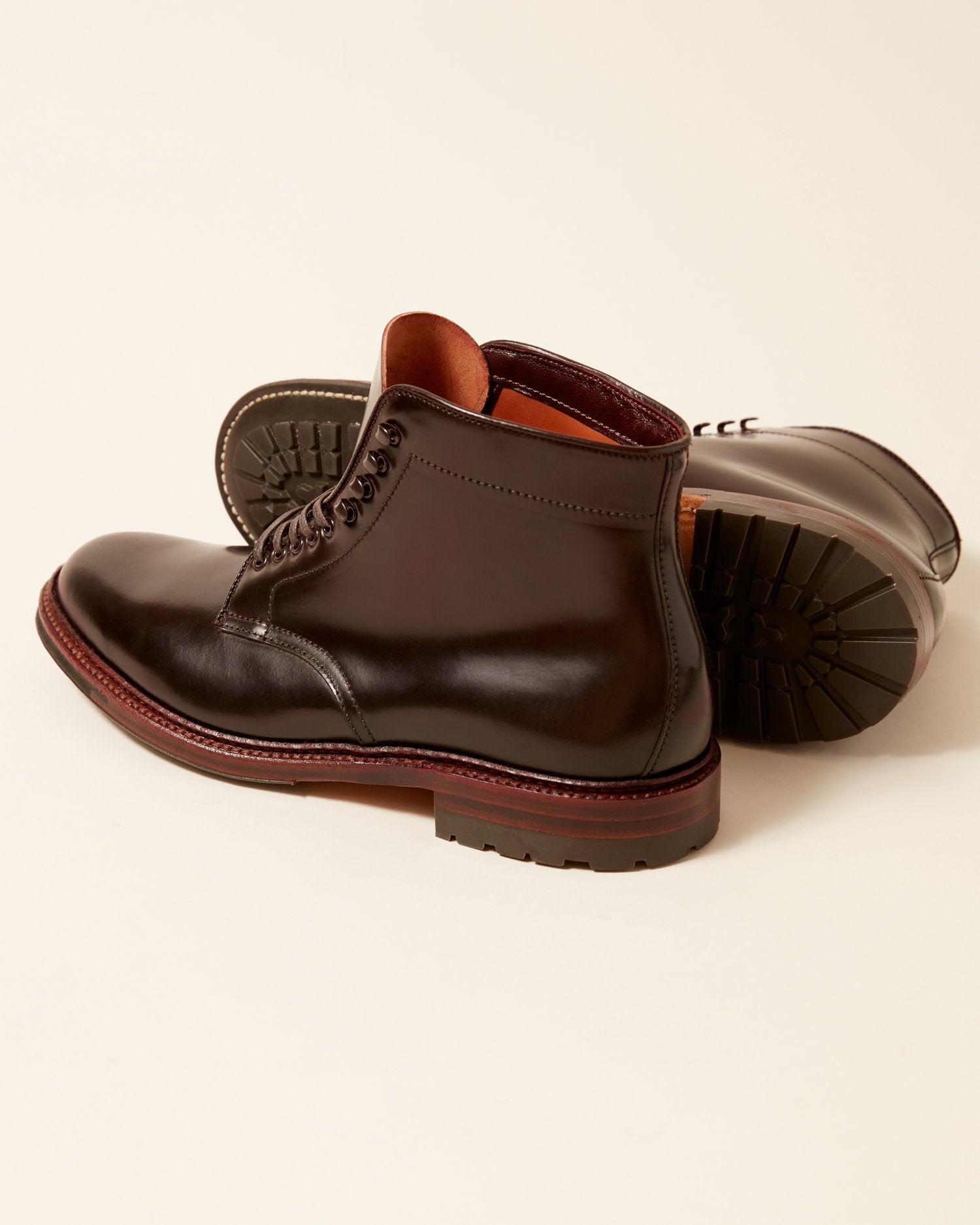 "Demetri" Plain Toe Boot in Color 8 Shell Cordovan, Barrie Last
