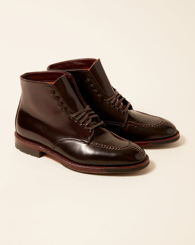 "Commander" Handsewn Norwegian Front Boot in Color 8 Shell Cordovan, Plaza Last